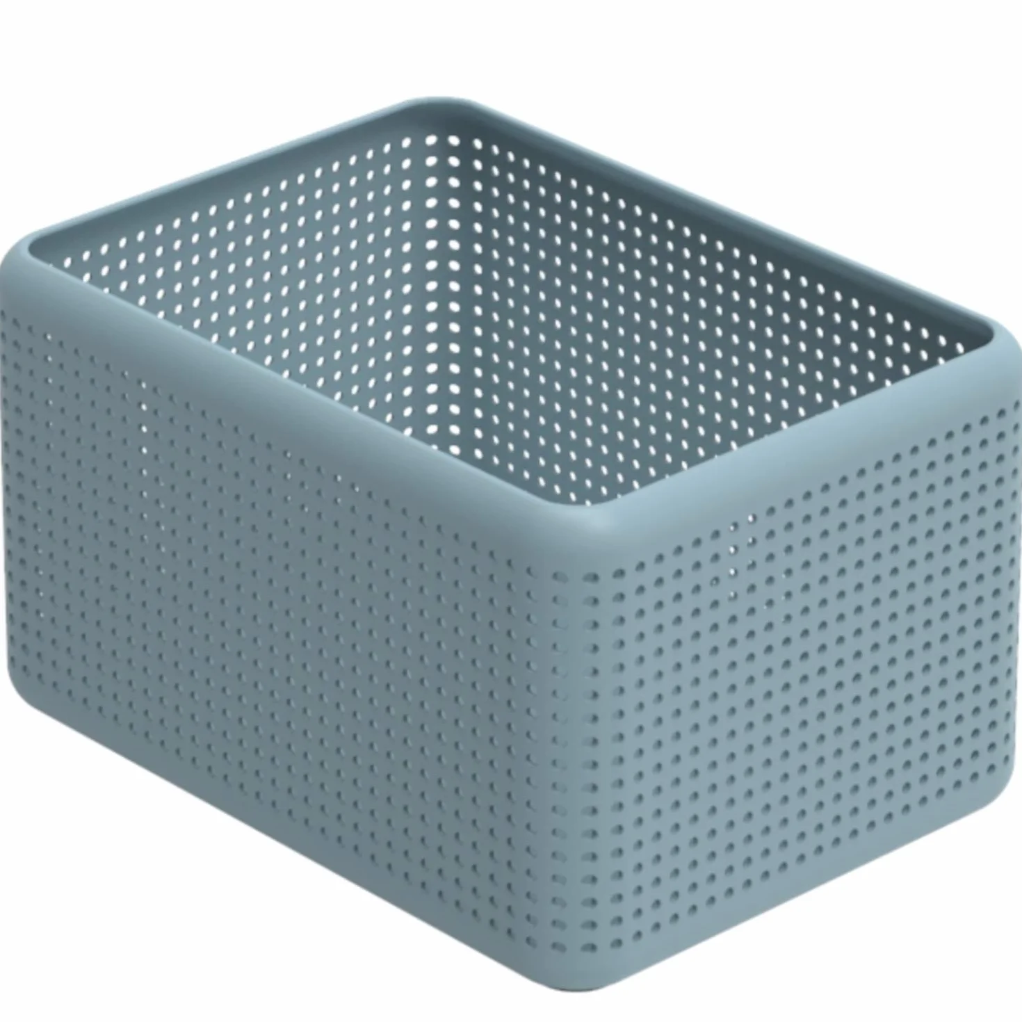 Rotho Madei Scatola di Stoccaggio, Plastica (PP Riciclato) senza BPA, Blu, 13 L, 32.6 x 23.8 x 18.8 cm
