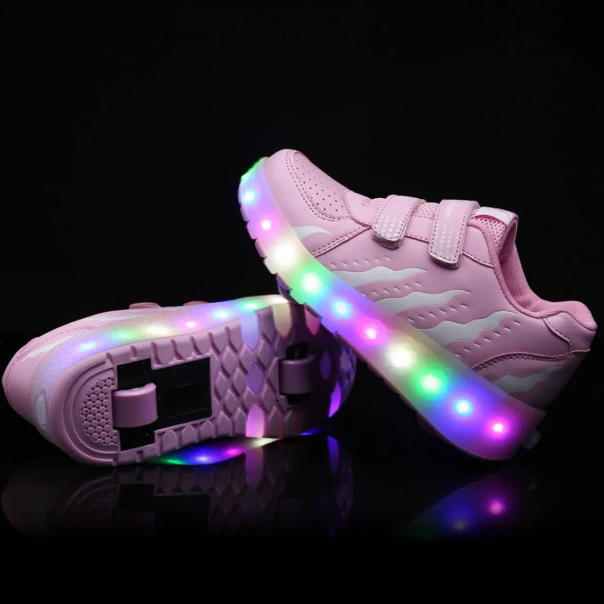 HUSKSWARE Scarpe 2 in 1 con Ruote per Bambini Ragazza Ragazzo Sneakers Skateboard