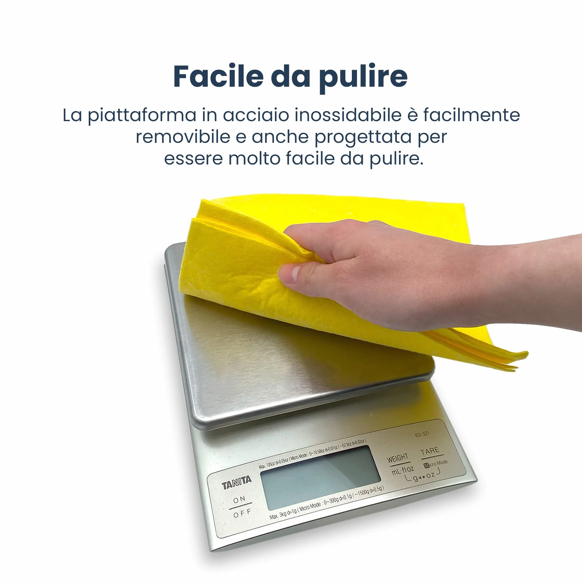 Tanita KD321SV33 Bilancia da cucina 3 kg 0.1 g elettrica bianco plastica