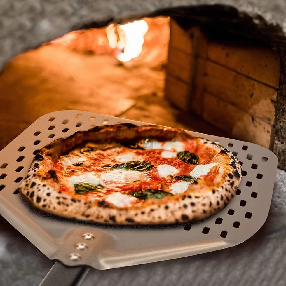G.a HOMEFAVOR Pala per Pizza in Alluminio Anodizzato Duro con Manico Smontabile