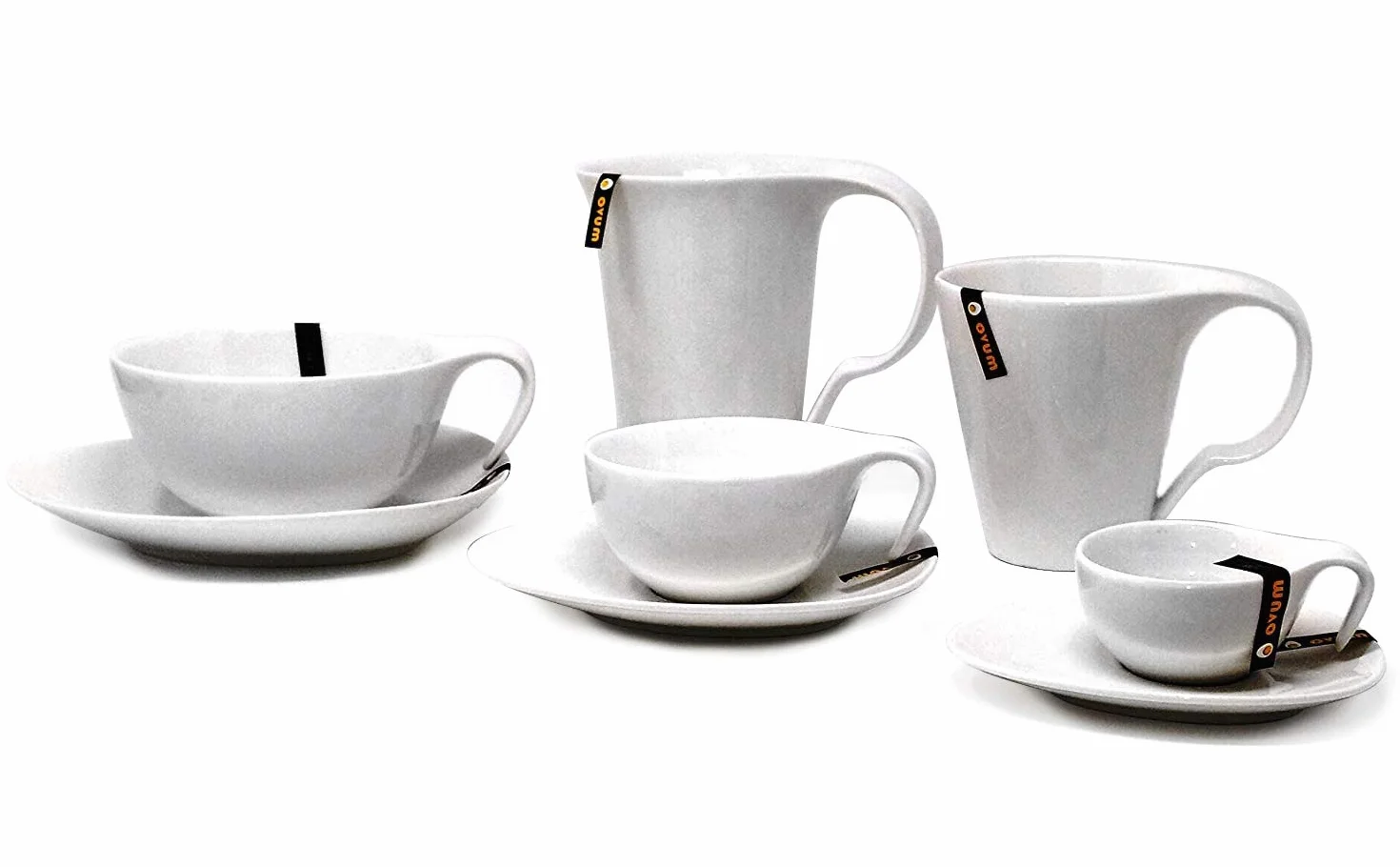 Set colazione: Ovum 2 tazze Jumbo con piattini