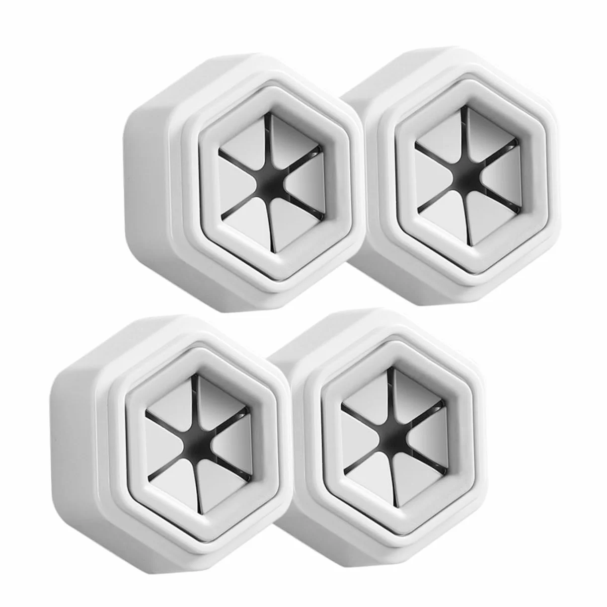 Ganci Per Asciugamani Autoadesivi Da Parete 4 Pezzi ABS PVC Bianco Grigio Design