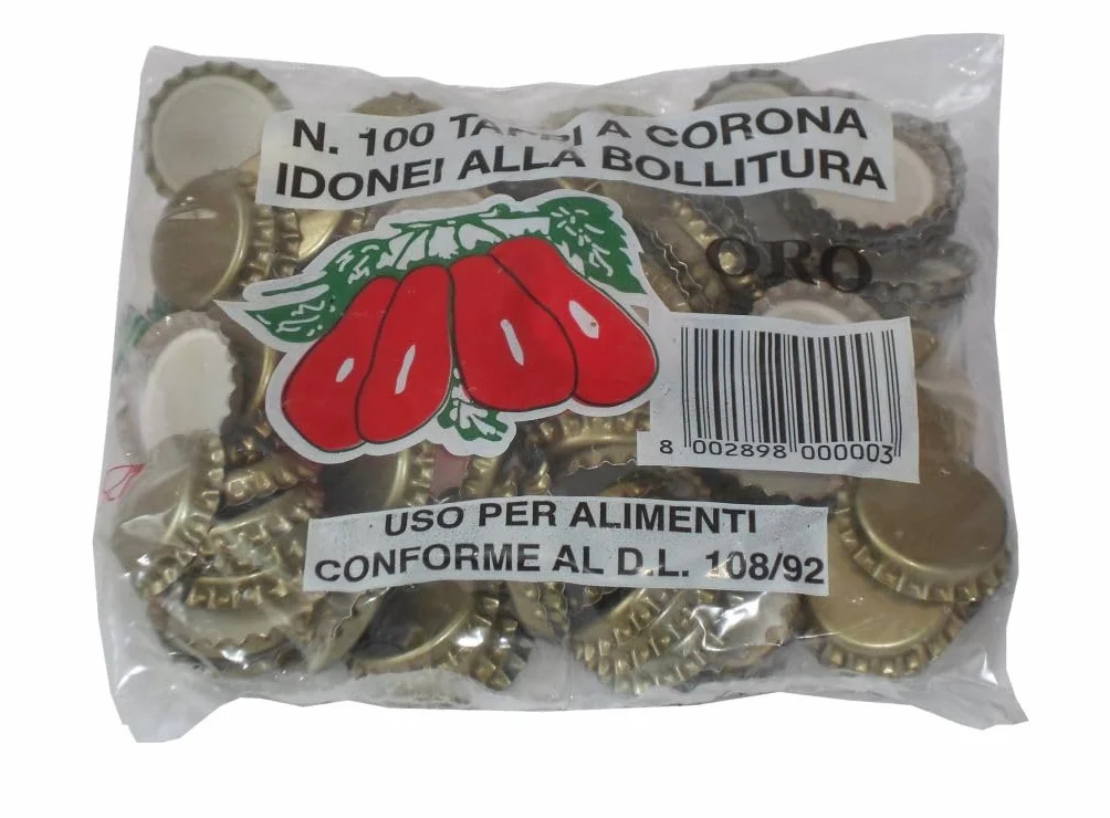 TAPPI CORONA DORE CONF. 100 PZ D.26