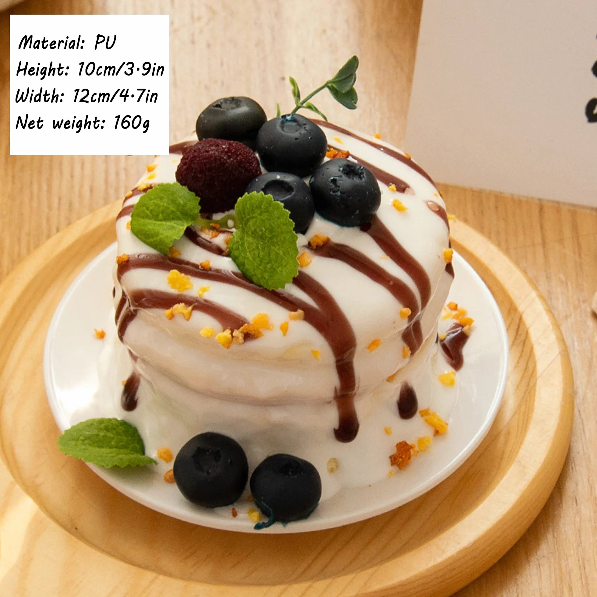 Torta Artificiale Simulazione Realistica Bianco Accessori Dessert Decorazione Forno