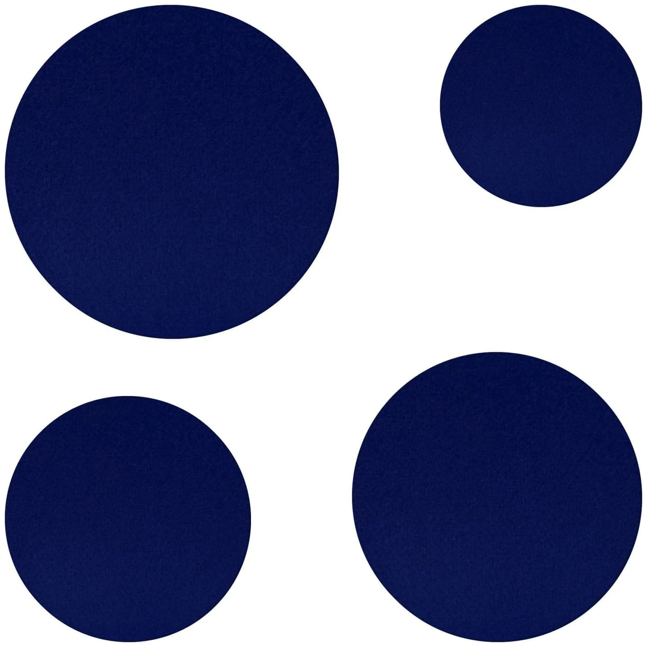 Cerchi in feltro blu – Decorazioni fai da te Ø 3 – 60 cm, diametro: 60 cm, confezione da 10 pezzi