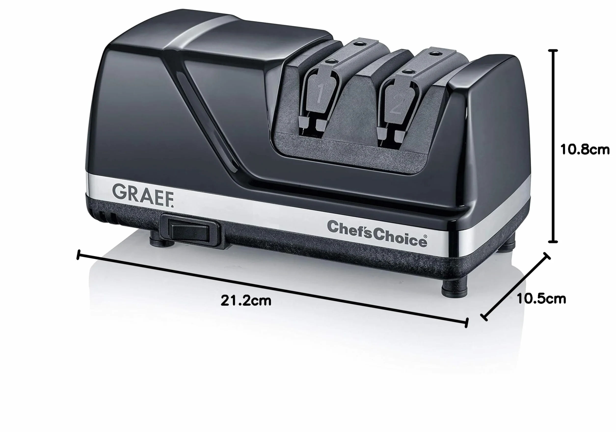 GRAEF Affilacoltelli Elettrico CX110 15° Diamantati Dizor XV Lama Elastomero