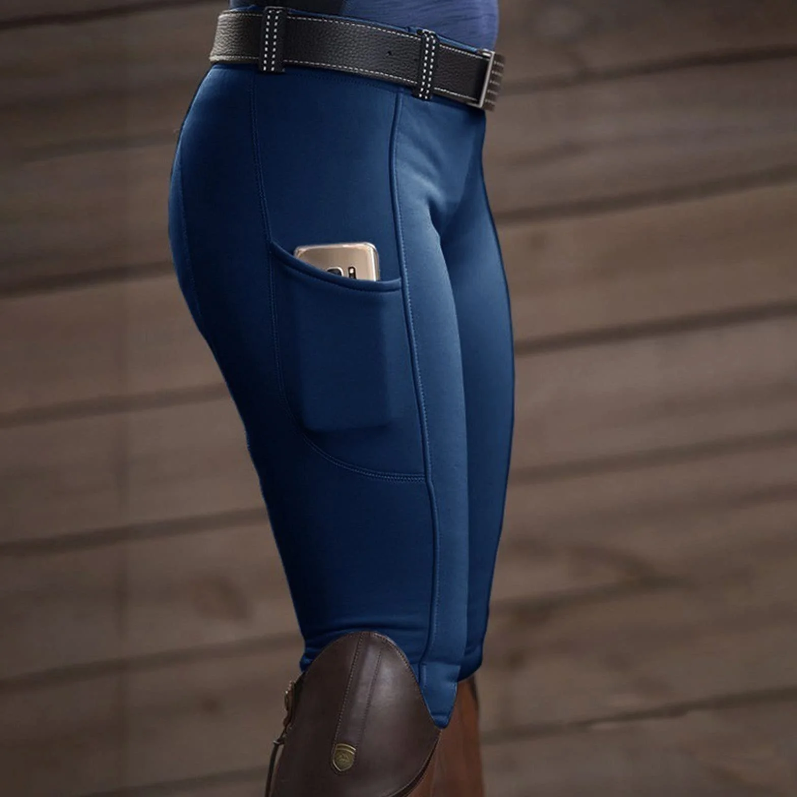 Jeans uomo Waist Sports equitazione pantaloni