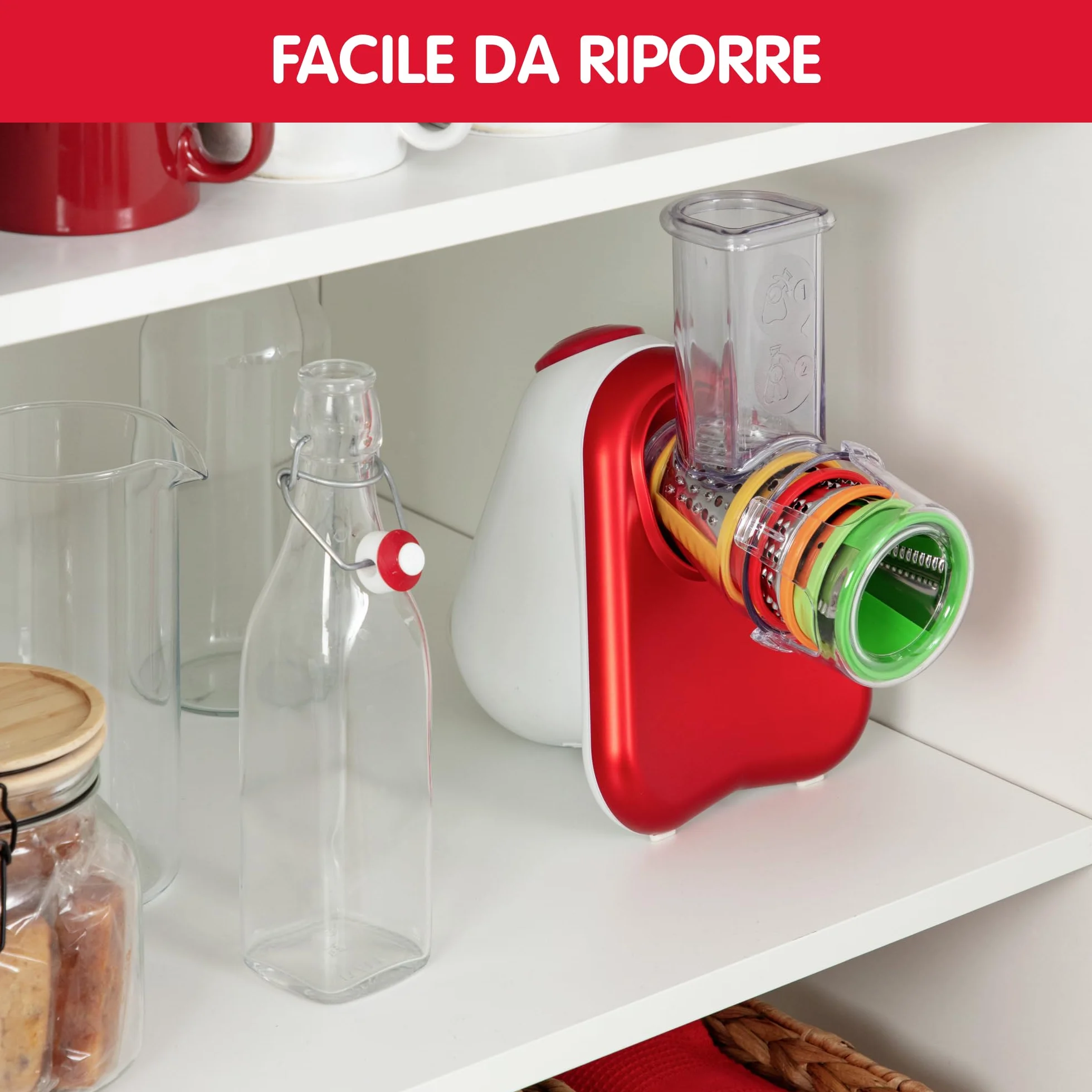 Moulinex Fresh Express Plus DJ755G10 Affettatutto Grattugia Elettrico 150 W 5 Funzioni Taglio