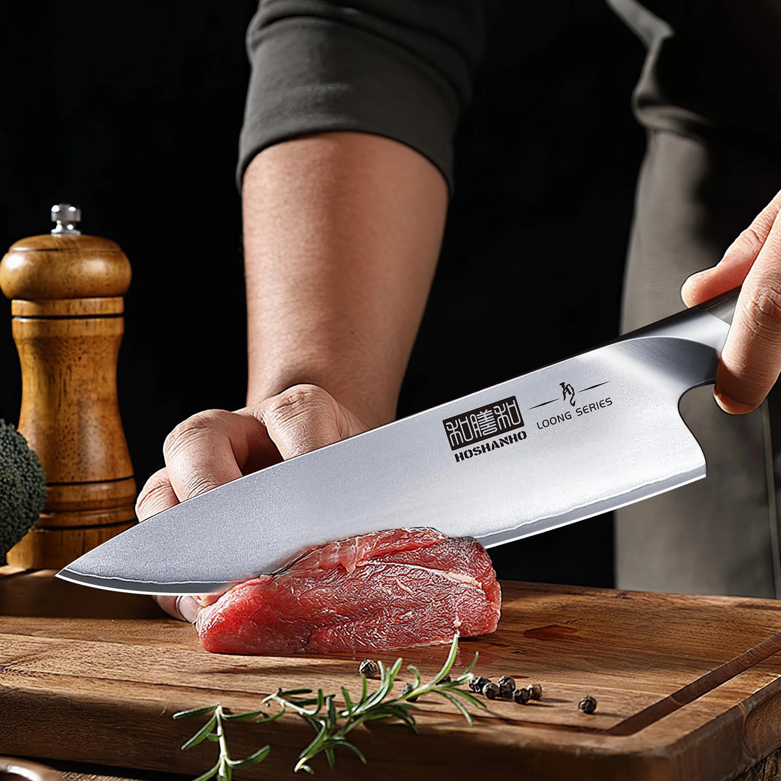 HOSHANHO Set di Coltelli da 5 Pezzi, Set Coltelli da Cucina Giapponesi in Acciaio Inossidabile ad Alto Tenore di Carbonio, Set di Coltelli da Chef Professionali Ultra Affilati