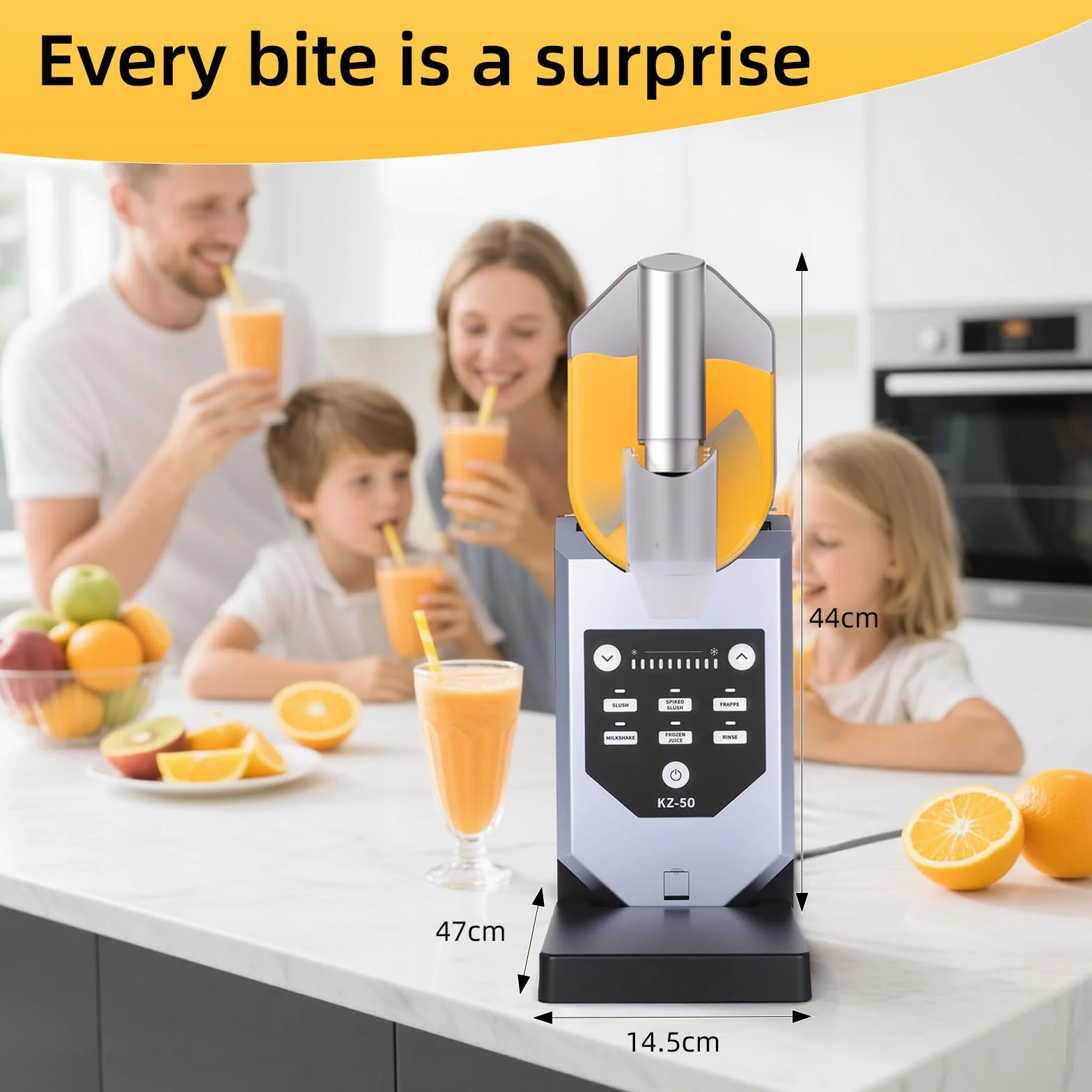 Macchina per Granita Elettrica 2,0L 220W, 5 Modalità, Tattile, per Sorbetto e Bevande
