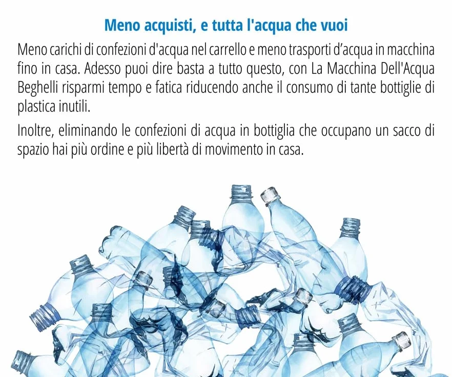 Beghelli Macchina Dell'acqua Z Lampada Battericida UV-C 1 Filtro 1 Bottiglia Vetro