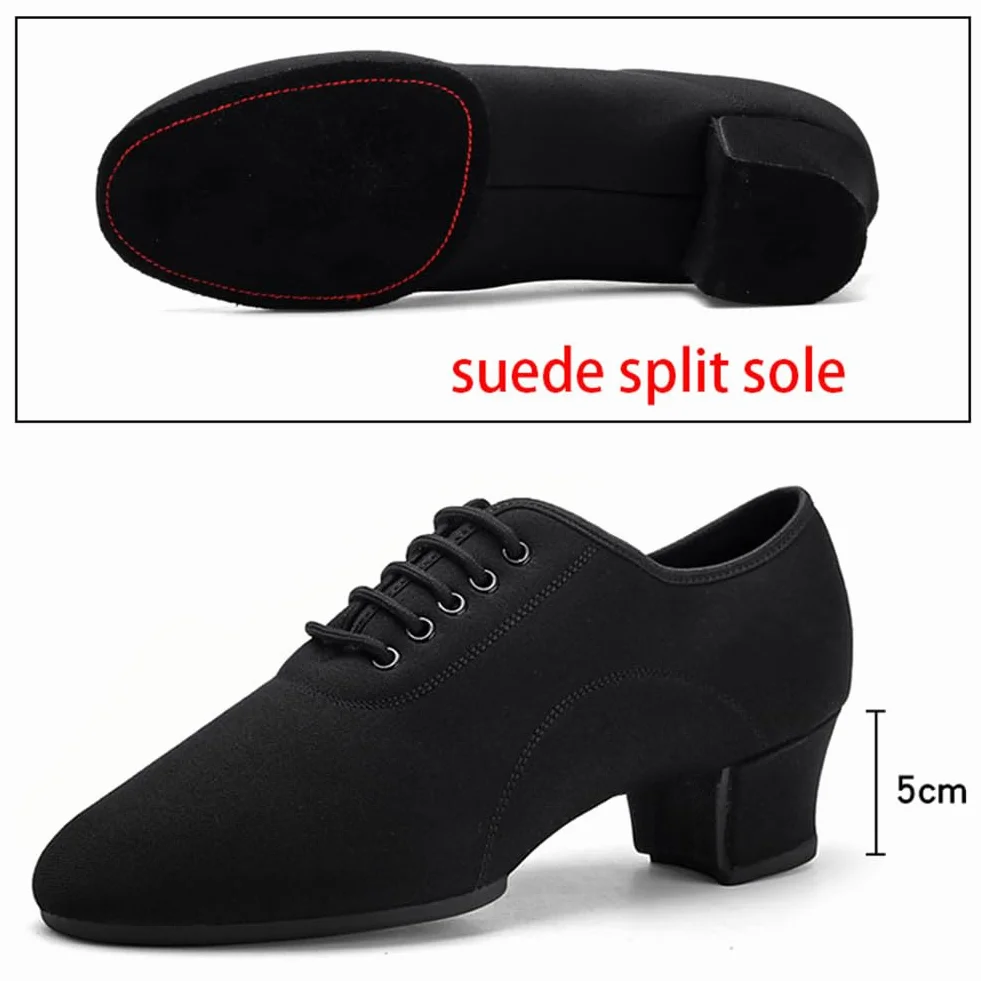 Scarpe da Ballo Latino-Americani da Uomo 2" Tacco Tango Waltz Practice Split Sole