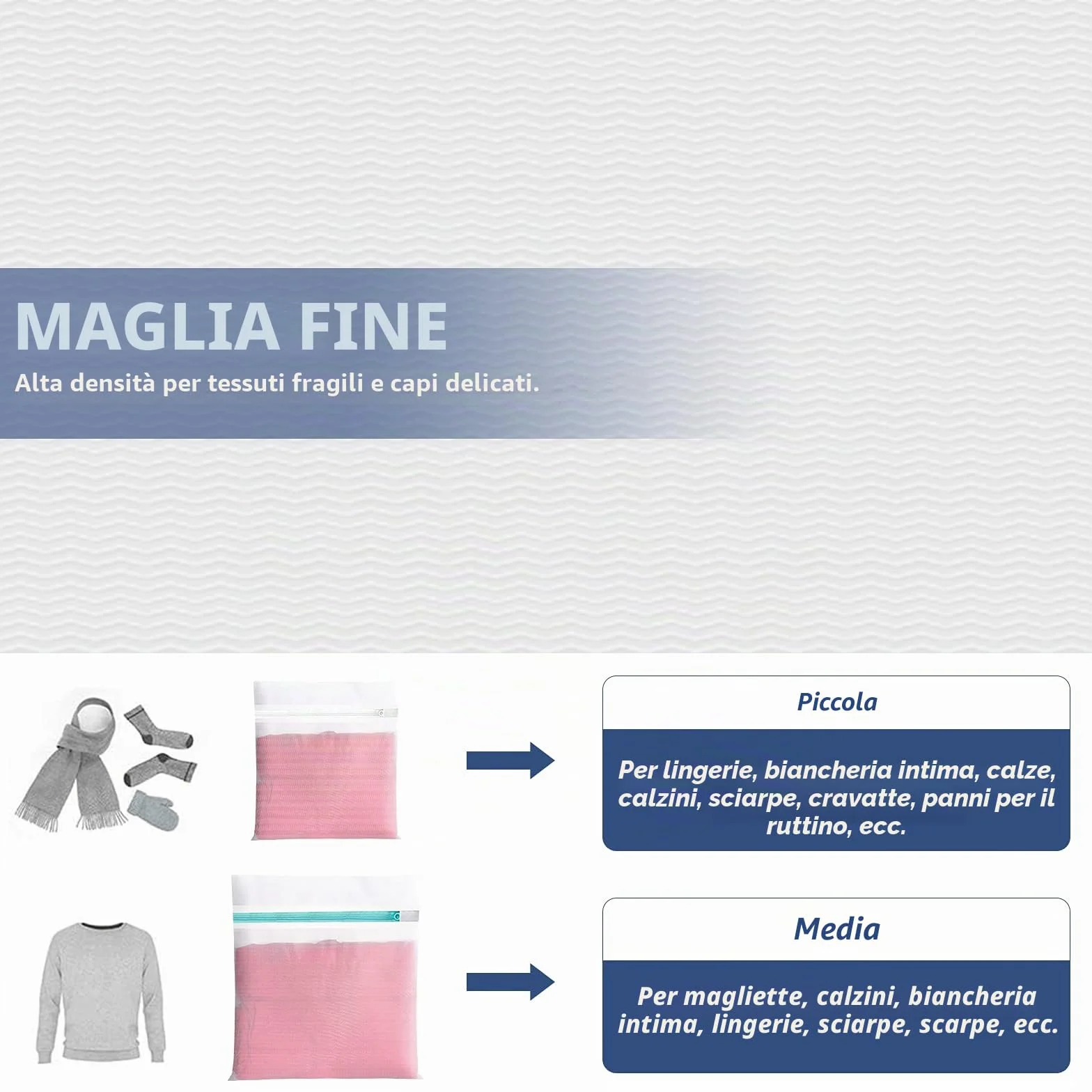 5-Set sacchetti lavatrice biancheria, Sacchetto Rete Lavatrice per Delicati Sacchetti Biancheria Proteggi Indumenti Intimo Reggiseno Calzini