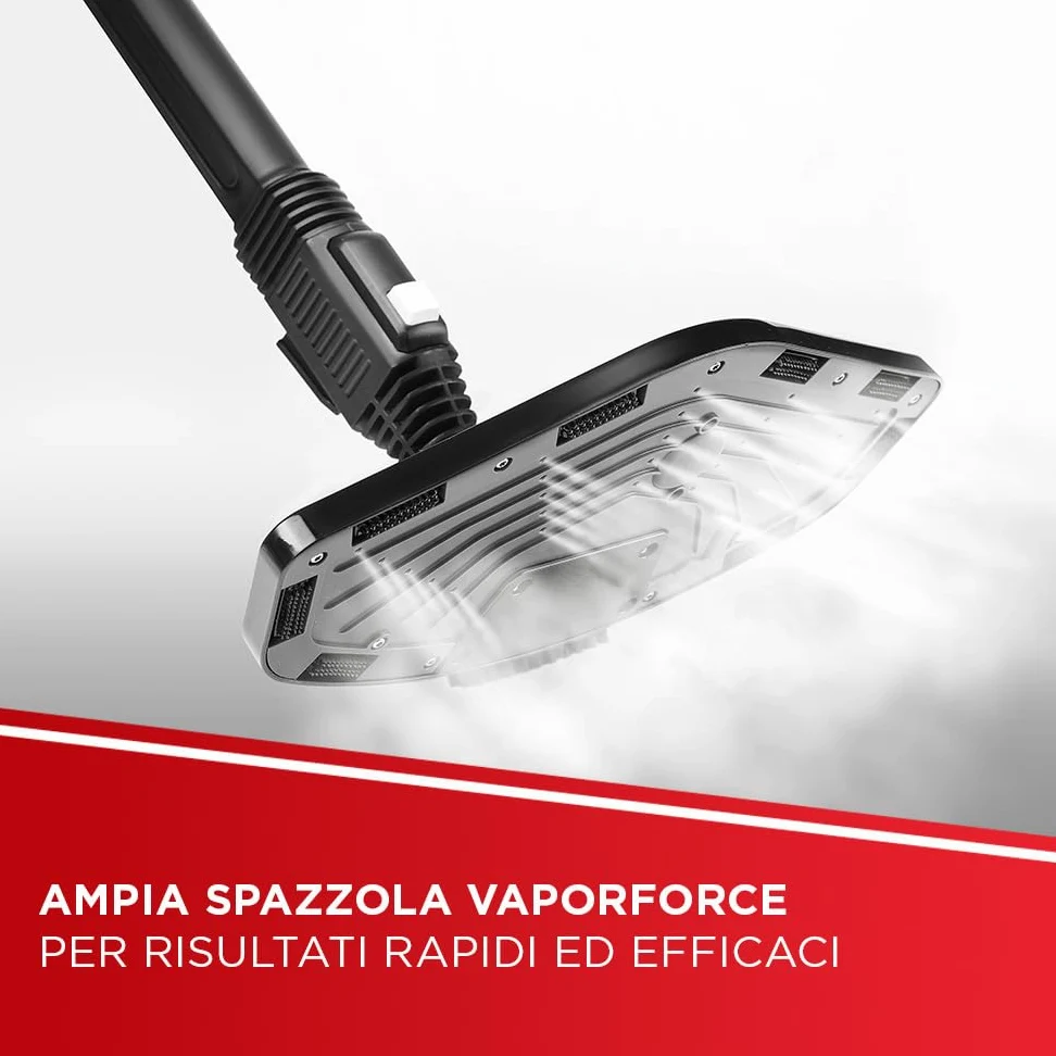 Polti Vaporetto Smart 120, Pulitore A Vapore con Caldaia, Pressione 4 Bar, Potenza Max 1500 W, Serbatoio Estraibile 2 L, Riscaldamento in 2 Minuti, 14 Accessori inclusi, Bianco e Nero