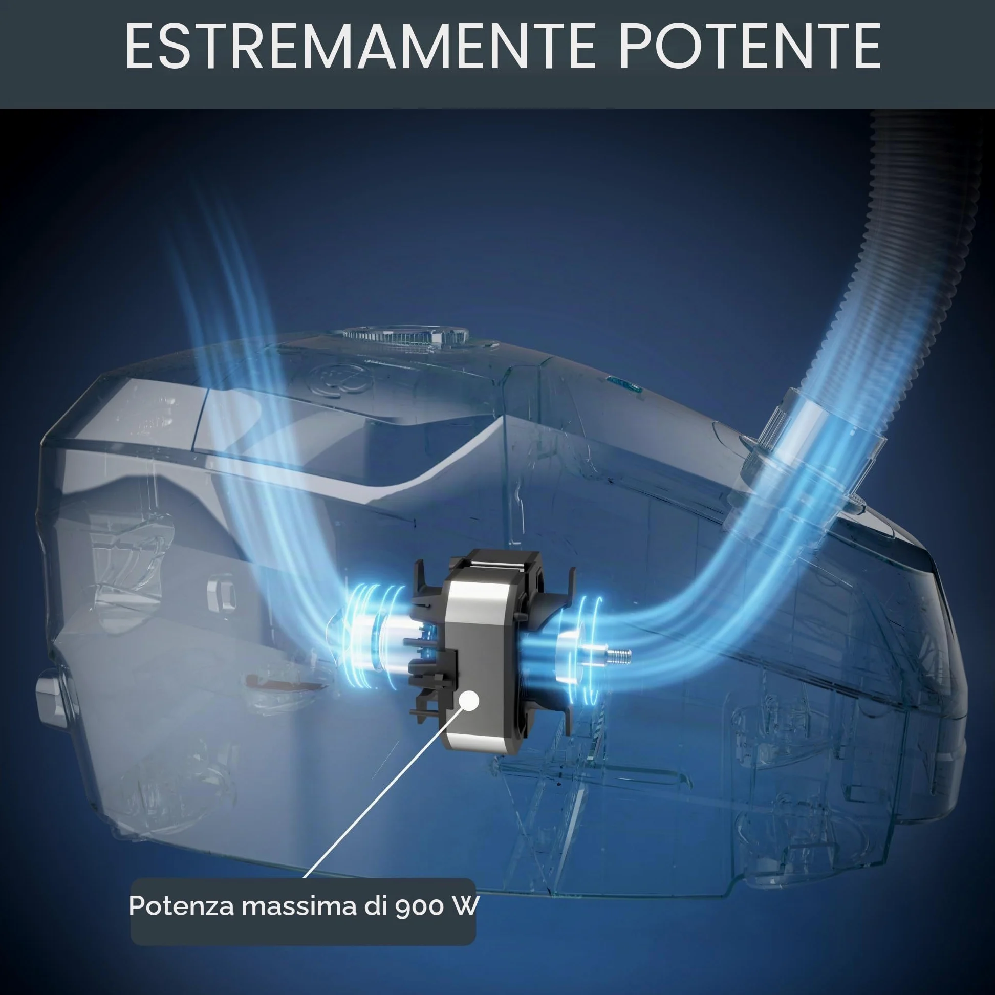 Rowenta RO6136 Green Force Max Silence, Aspirapolvere a Traino, 4,5 L, Motore Potente 900 W, 65 dB(A), Design Compatto, Aspirapolvere Silenzioso e Ecologico con Filtro Hepa e Allergy Kit