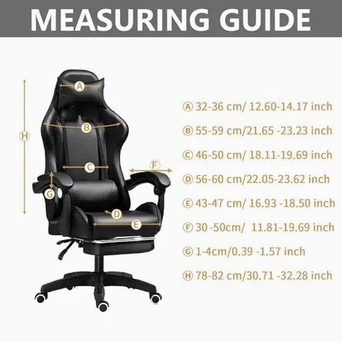 Coprisedia elasticizzato da gaming, rimovibile, per sedie da ufficio e computer, stile corsa, blu navy, con braccioli e fondo elastico, misura universale