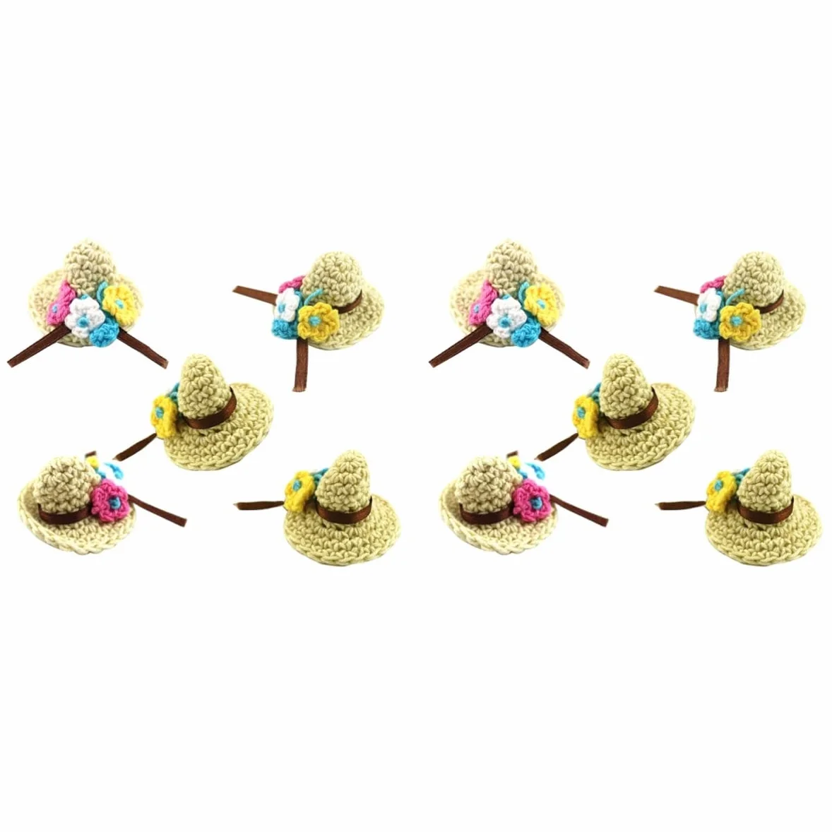10 Pezzi Mini Cappelli in Miniatura di Natale Cappelli Artigianali in Miniatura per Bambole Ornamenti Artigianali in a