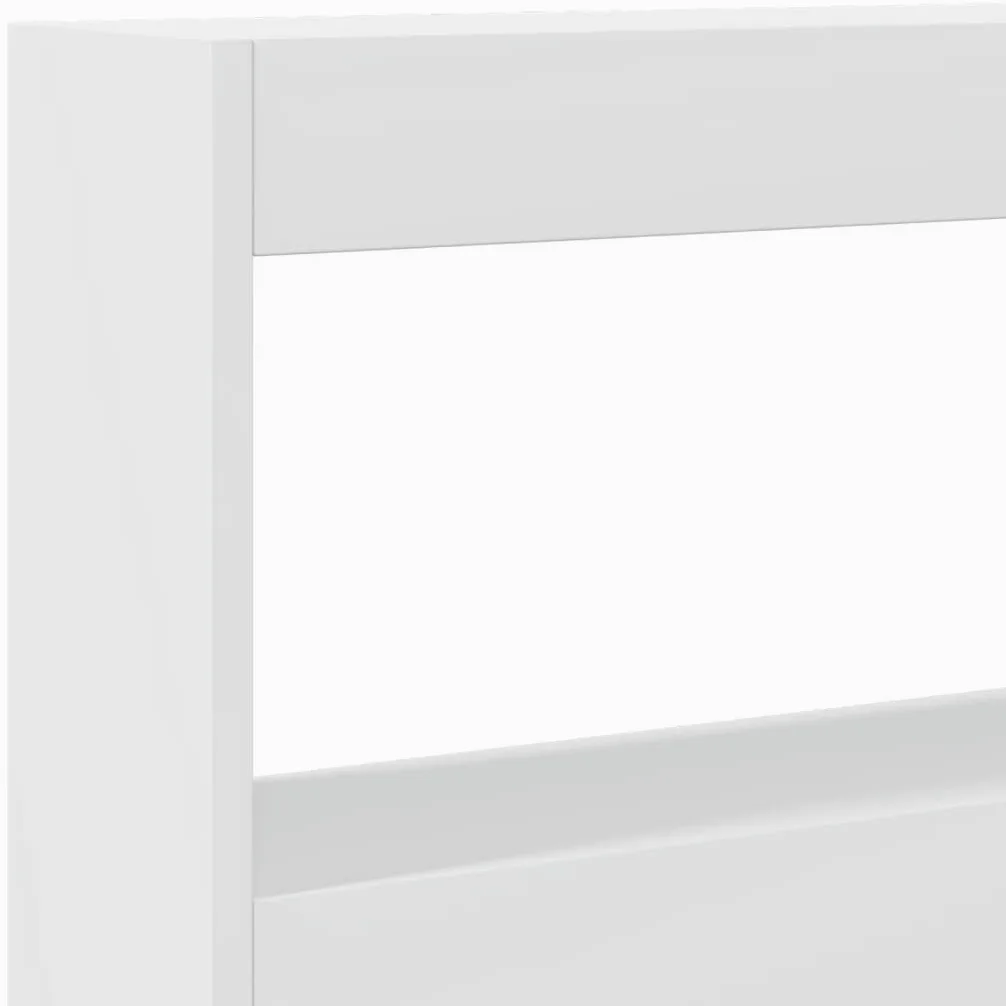 vidaXL Testiera con Contenitore a LED Bianca 160x17x102 cm