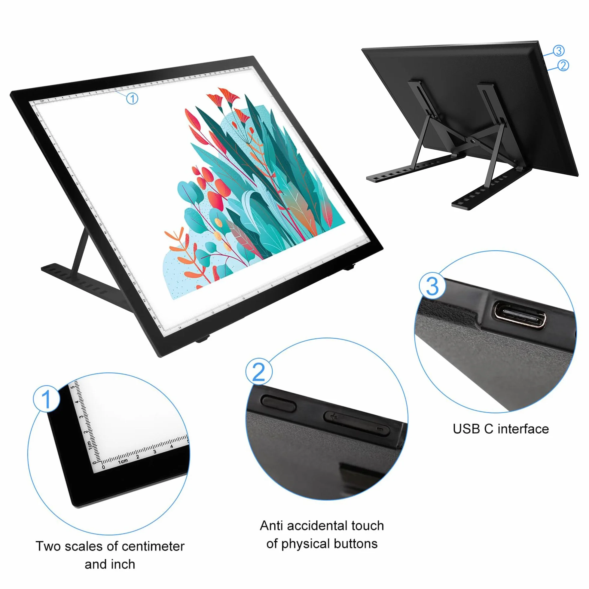 DONPEDOR A3 Tavoletta Luminosa LED Portatile 10 Livelli Luminosità per Diamond Painting, Disegno