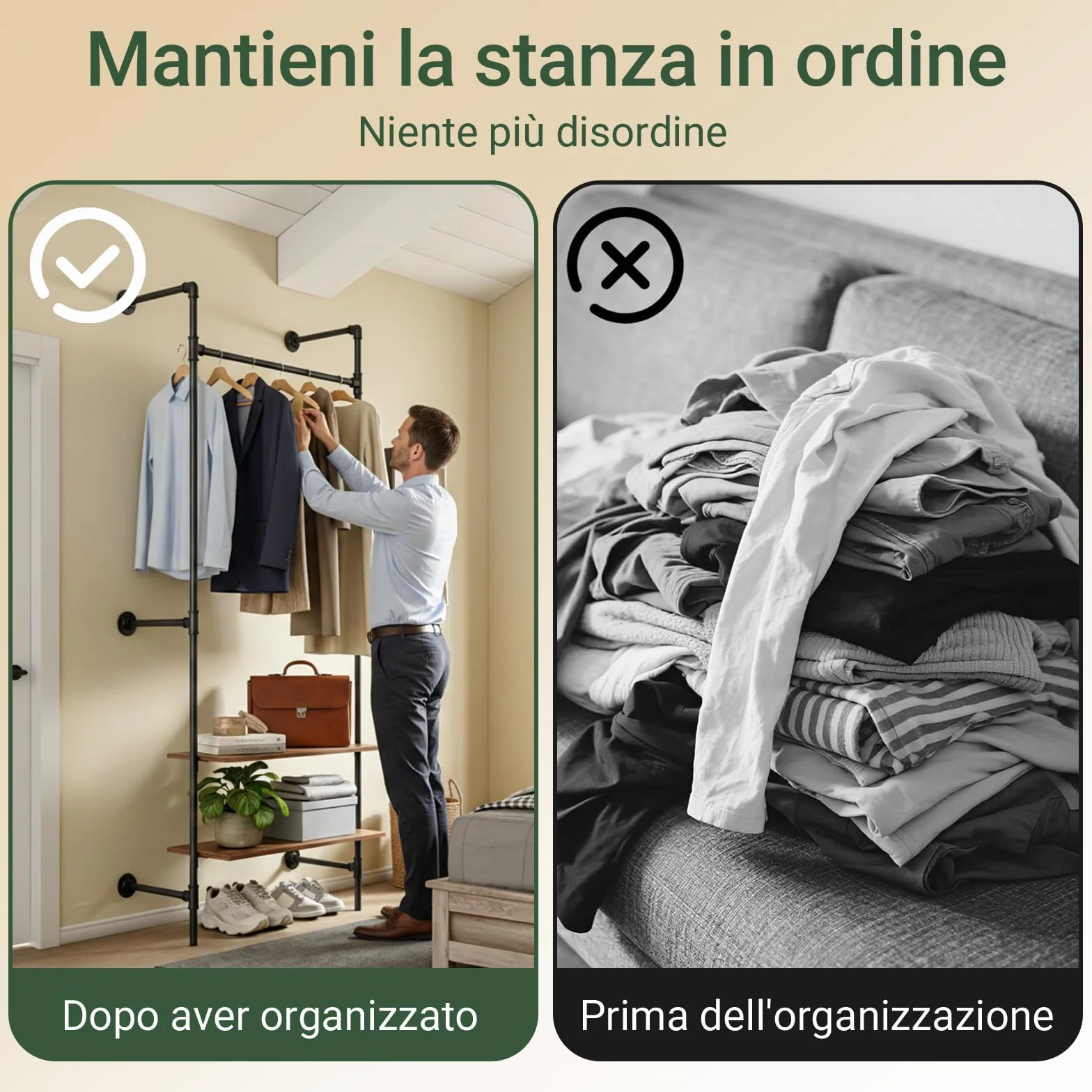 SoBuy Appendiabiti a Parete 45 kg 91,5x48x220 cm MDF Nero KLS20-SCH