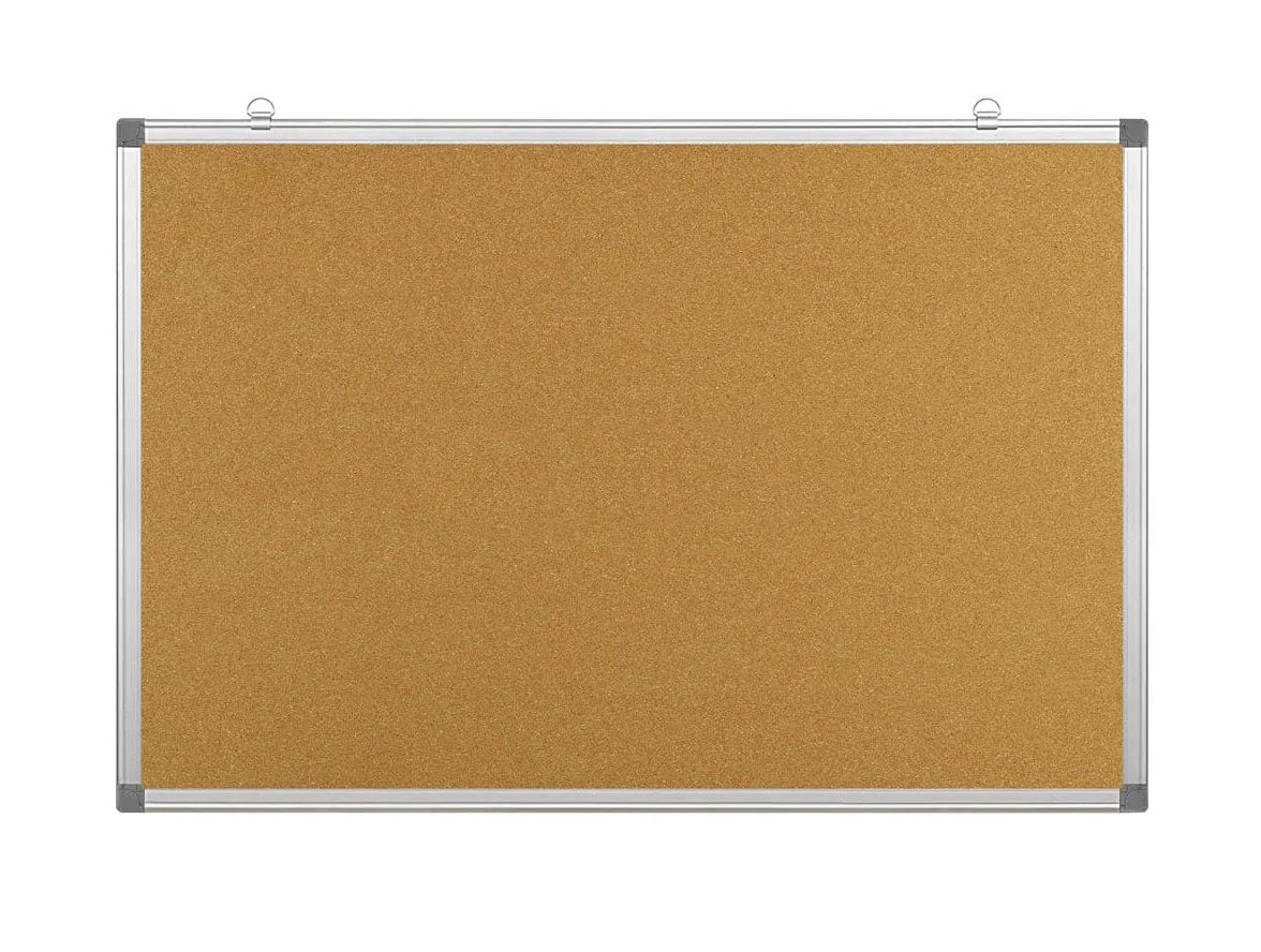 Office PRODUCTS Bacheca In Sughero, Bacheca 60x45 cm, Cornice In Alluminio, Ideale Per Casa E Ufficio, Montaggio Verticale E Orizzontale, 1 Pezzo