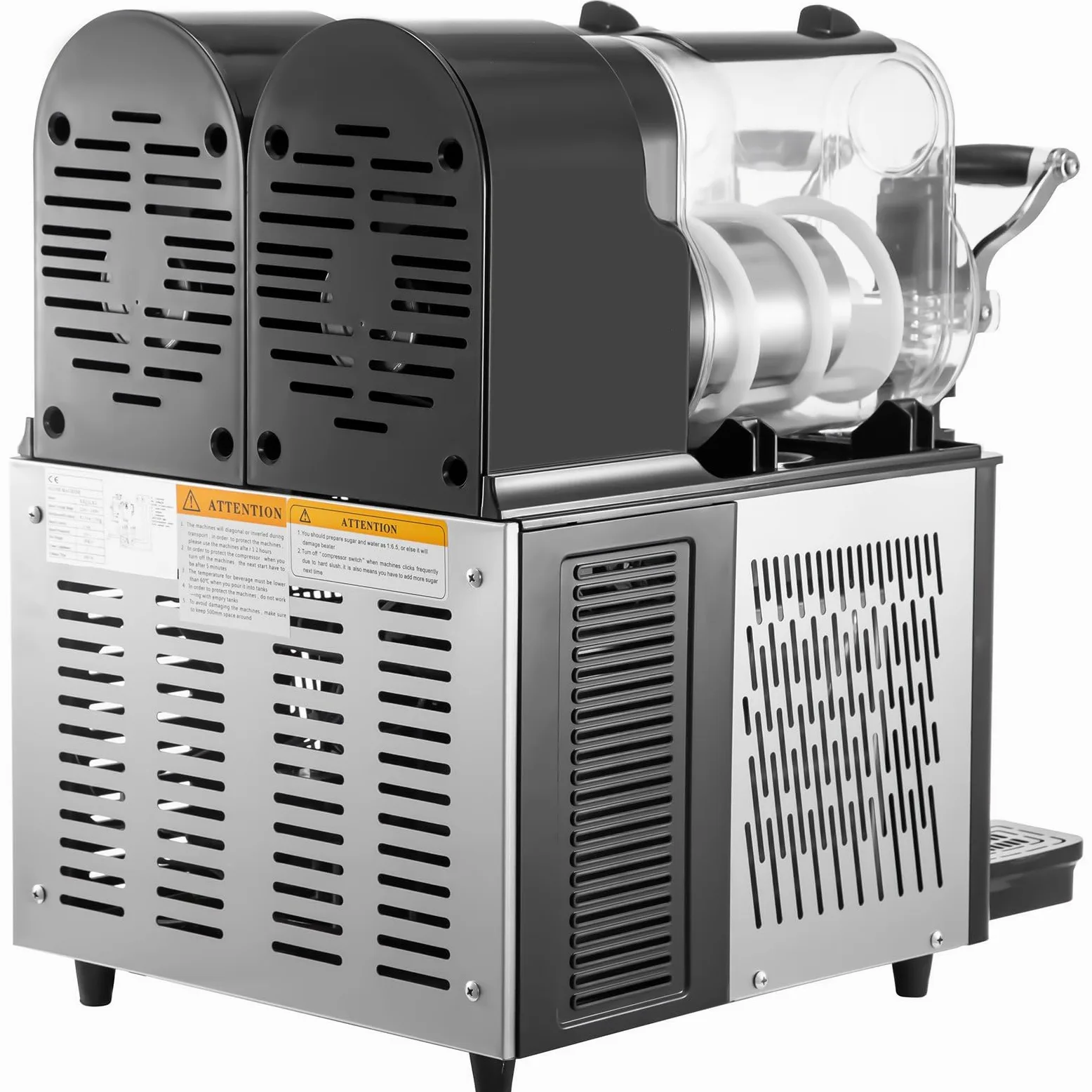 Macchina per Granita 2x3L Granitore Sorbettiera Elettrico Commerciale per Granita Bevande Vino Crema Caffè (3L x 2)