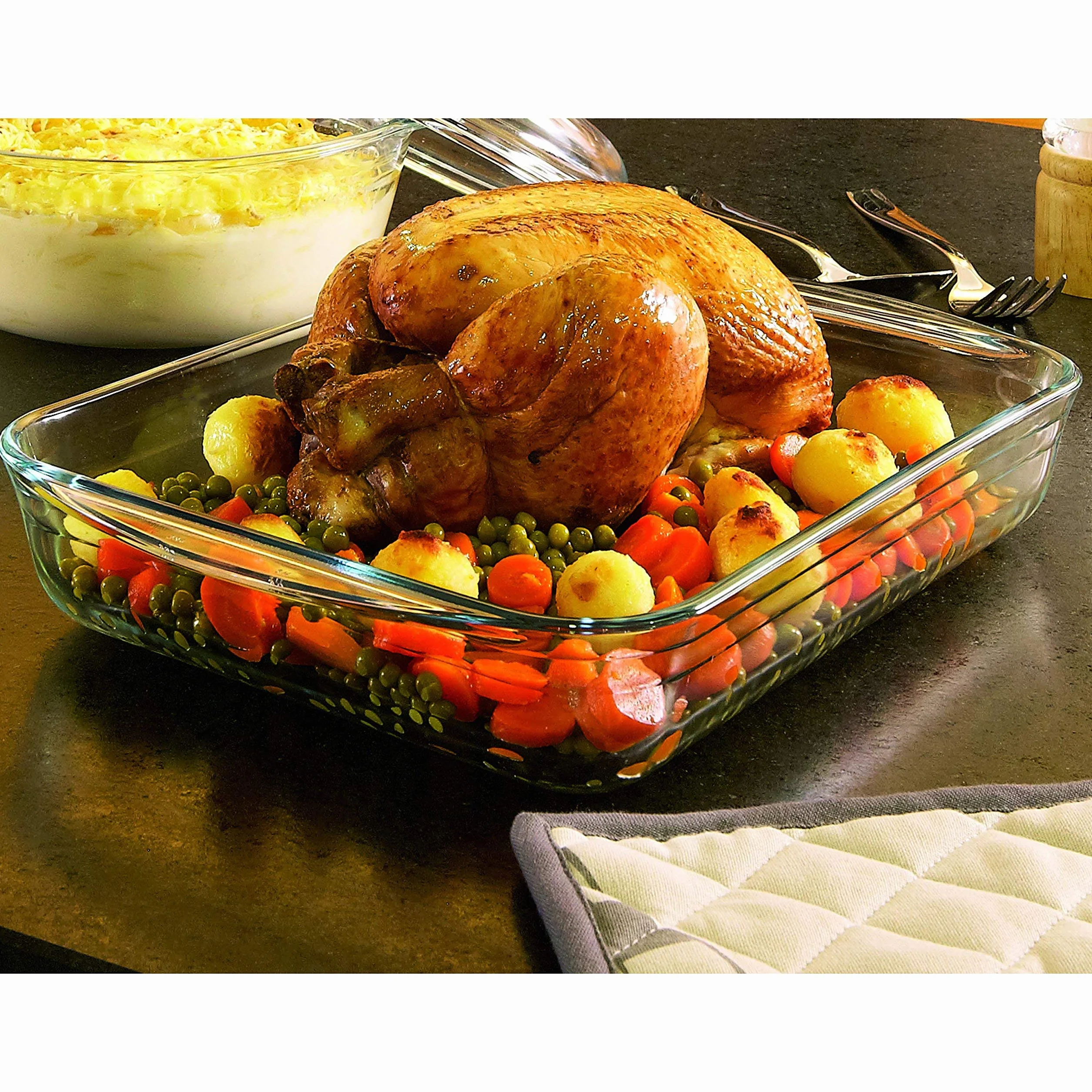 4937416 – Pirofila rettangolare, 40 x 27 cm, 4,6 l, colore: Trasparente