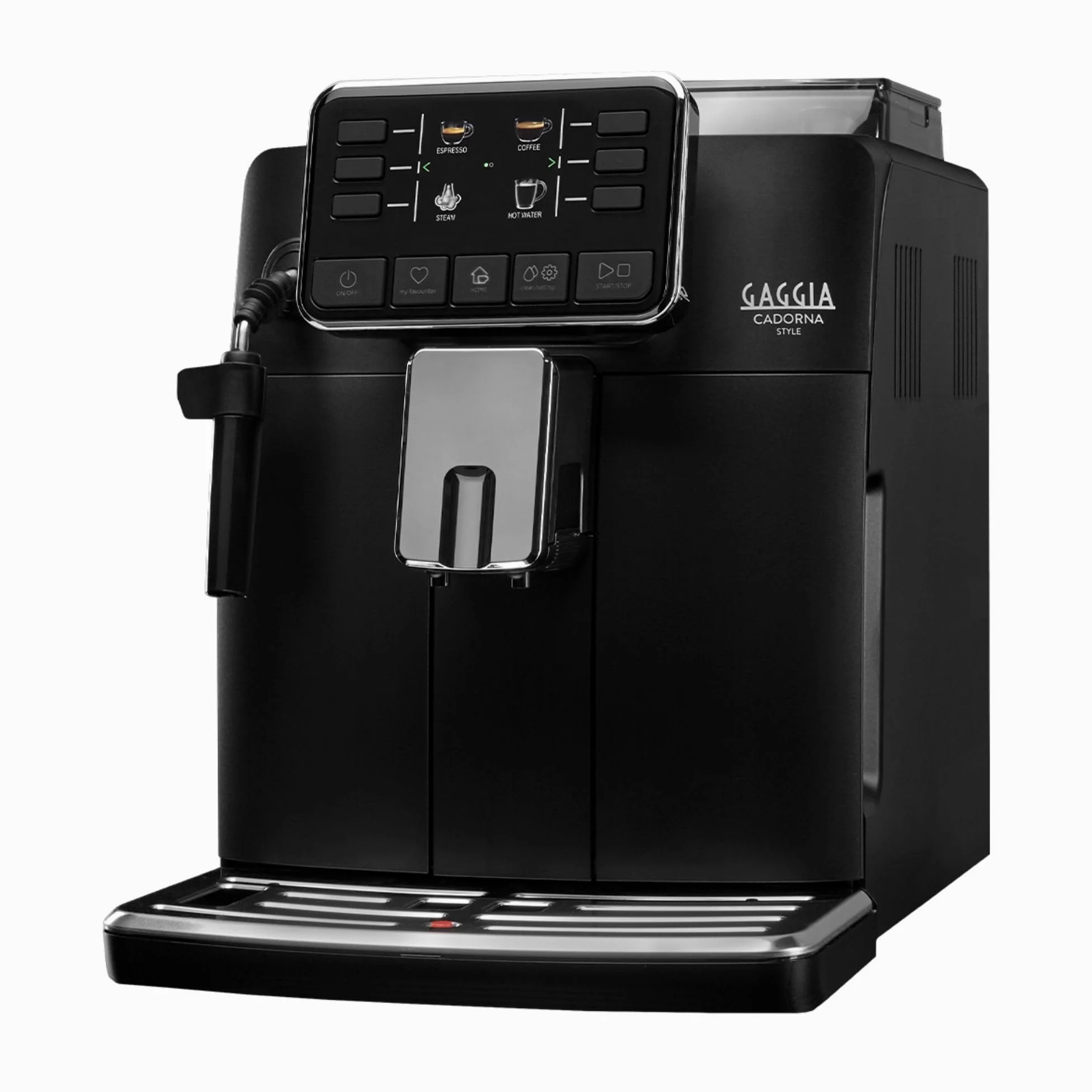 Gaggia Cadorna Style, Macchina da Caffè Automatica per Espresso e Cappuccino, Caffè in Grani o Macinato, RI9600/01, 1900W, 2 tazze, Nero, 100% Made in Italy