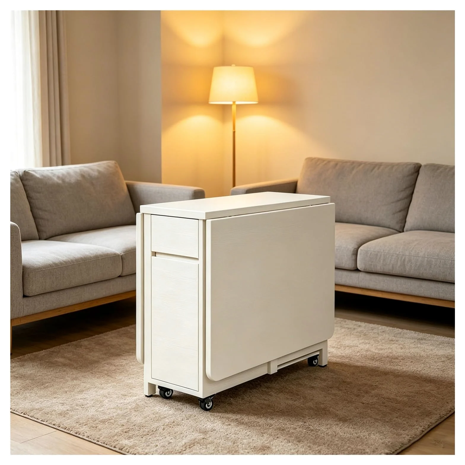Generico Tavolo Richiudibile Salvaspazio, Tavolo A Scomparsa Da Muro Con 4 Sedie, Tavolos Consolle Allungabile Con Sedie, Per Piccoli Spazi 1.4 M(White)