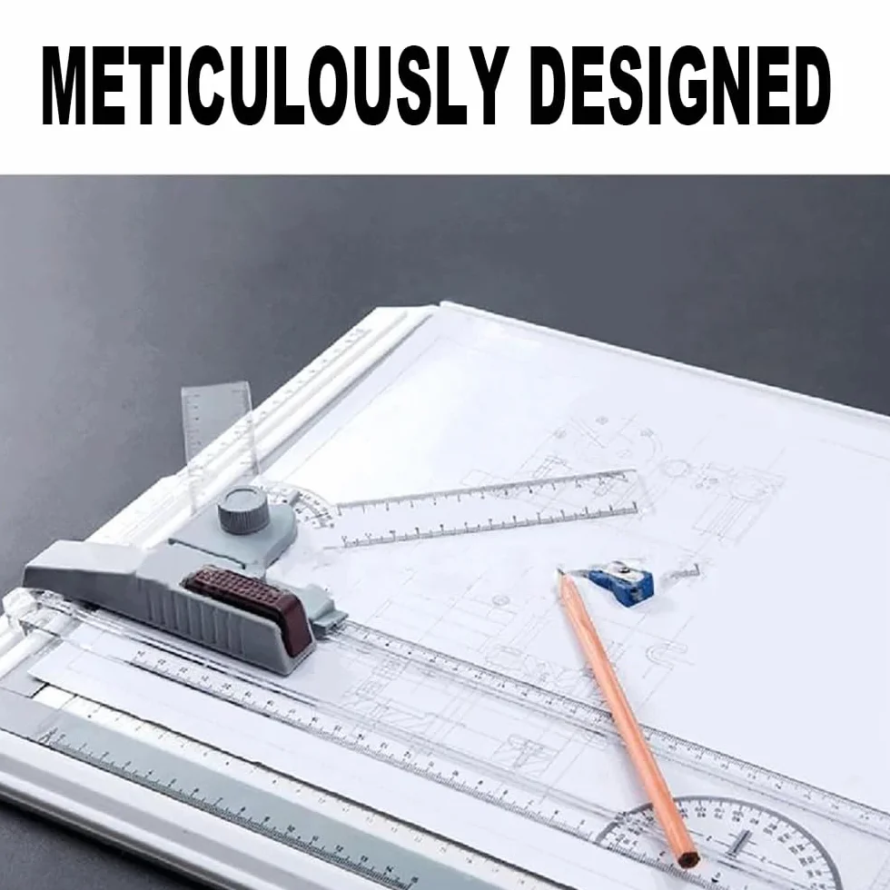 NEWFUN Lavagna da Disegno A3 Professionale, Rapid Drawing Board per Tavolo da Disegno, Binario Parallelo Angolo Regolabile