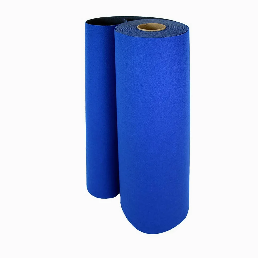 OLIVO.shop | ROTOLO PASSATOIA Blu su misura effetto moquette per matrimoni ed eventi con fondo antiscivolo, tappeto nuziale matrimonio, tappeto allestimenti per feste ROPAS (2x30 mt)