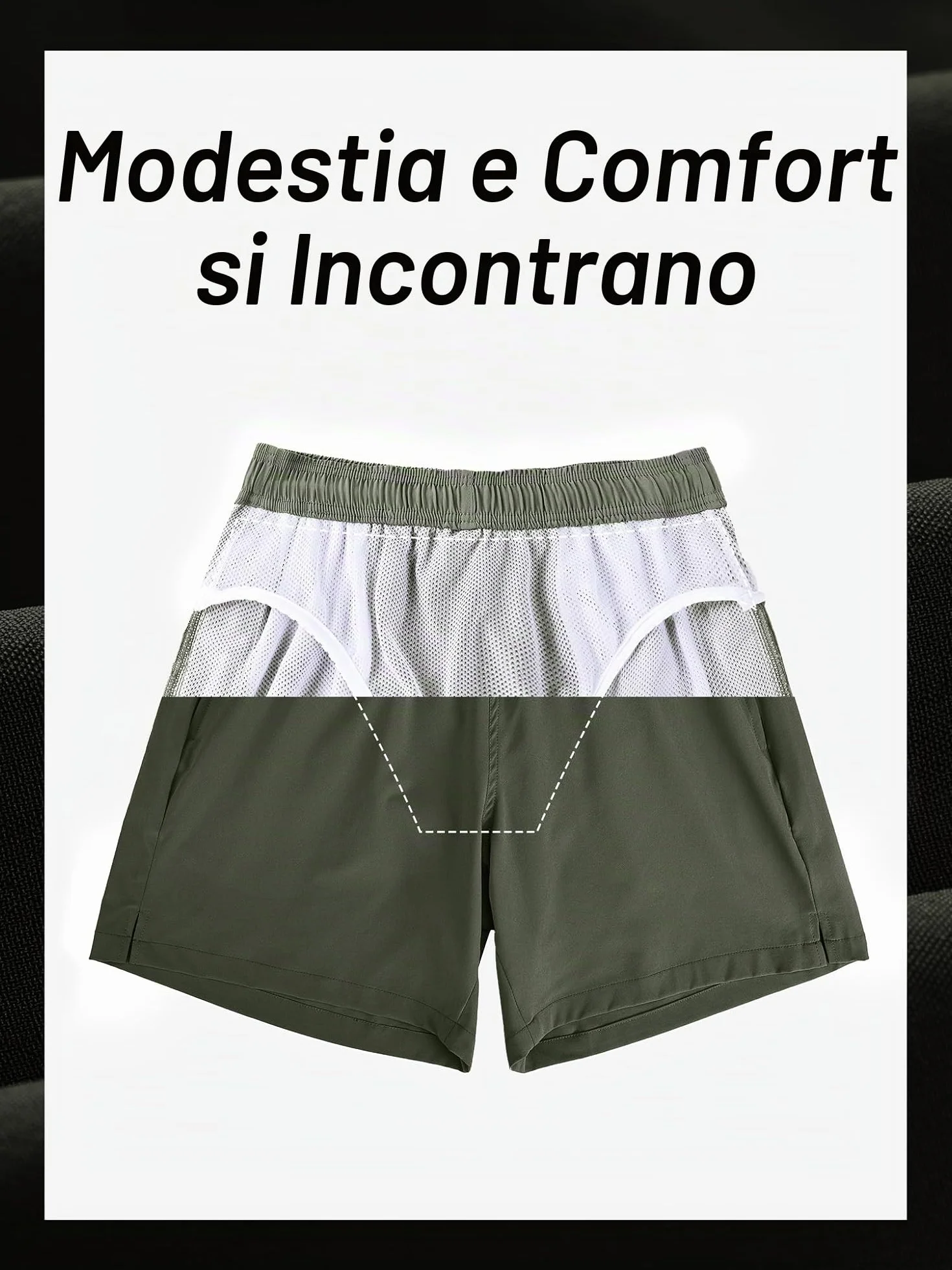 Arcweg Pantaloncini da Bagno Uomo Asciugatura Veloce Costume da Bagno con Taschino e Coulisse