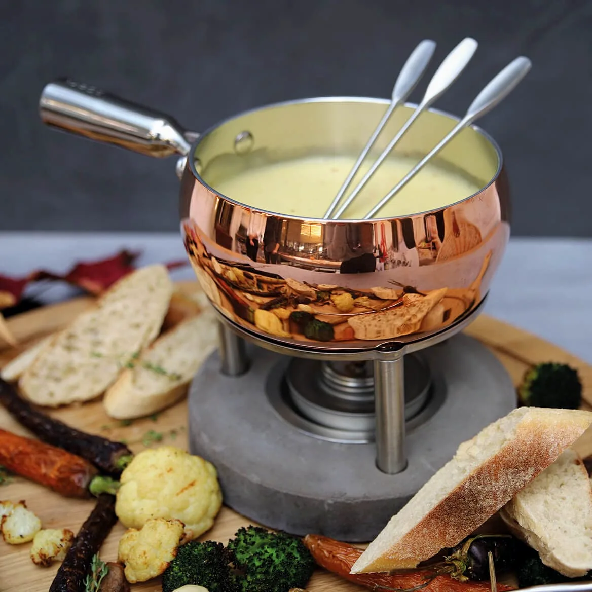Boska Set da Bourguignonne Rame – per 1300 grammi di Formaggio Fuso – 1,7 L