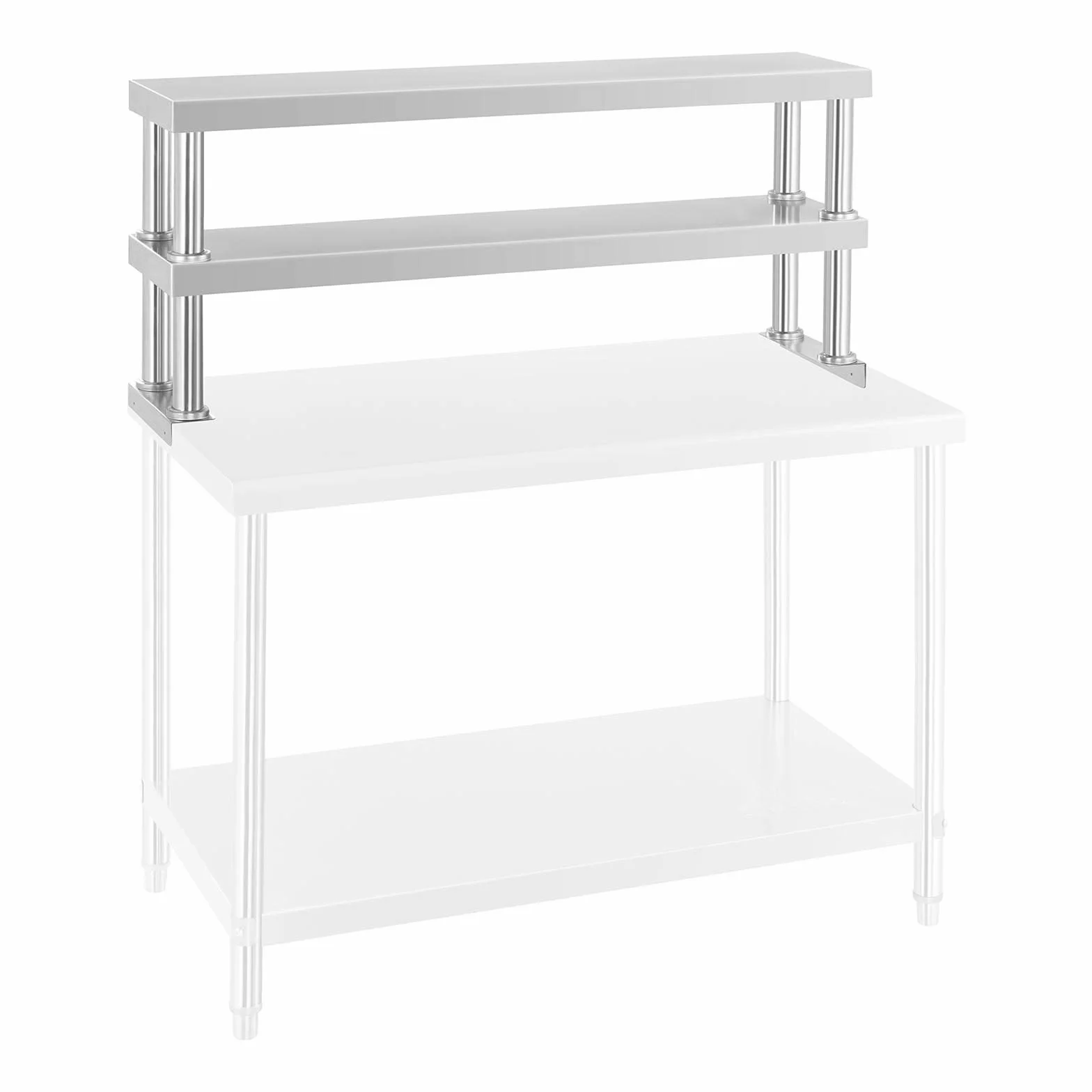 Royal Catering - RCER 120 - Estantería de Acero para Mesa - 120 cm - 2 estantes