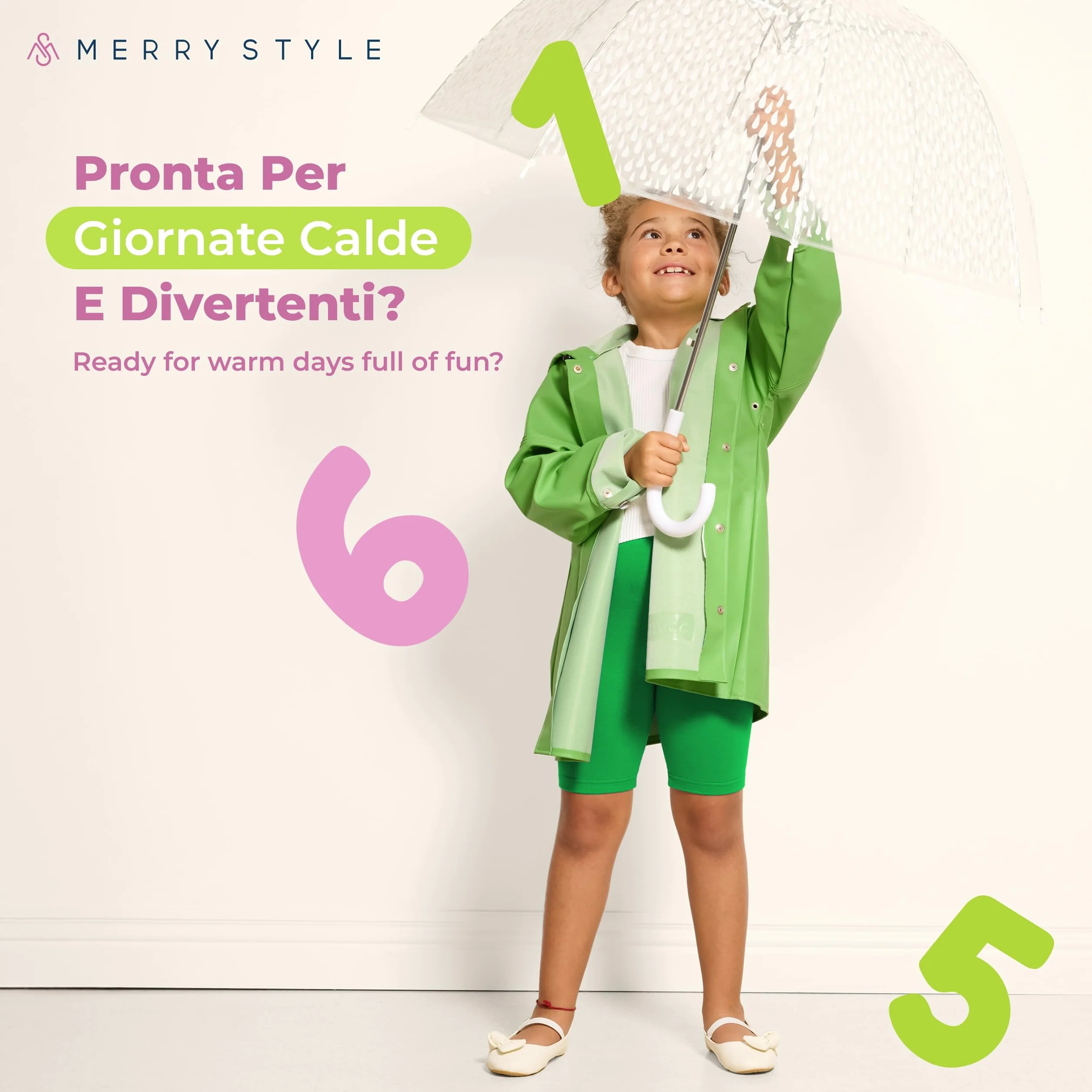 Merry Style Leggings Corti Bambina e Ragazza MS10-227