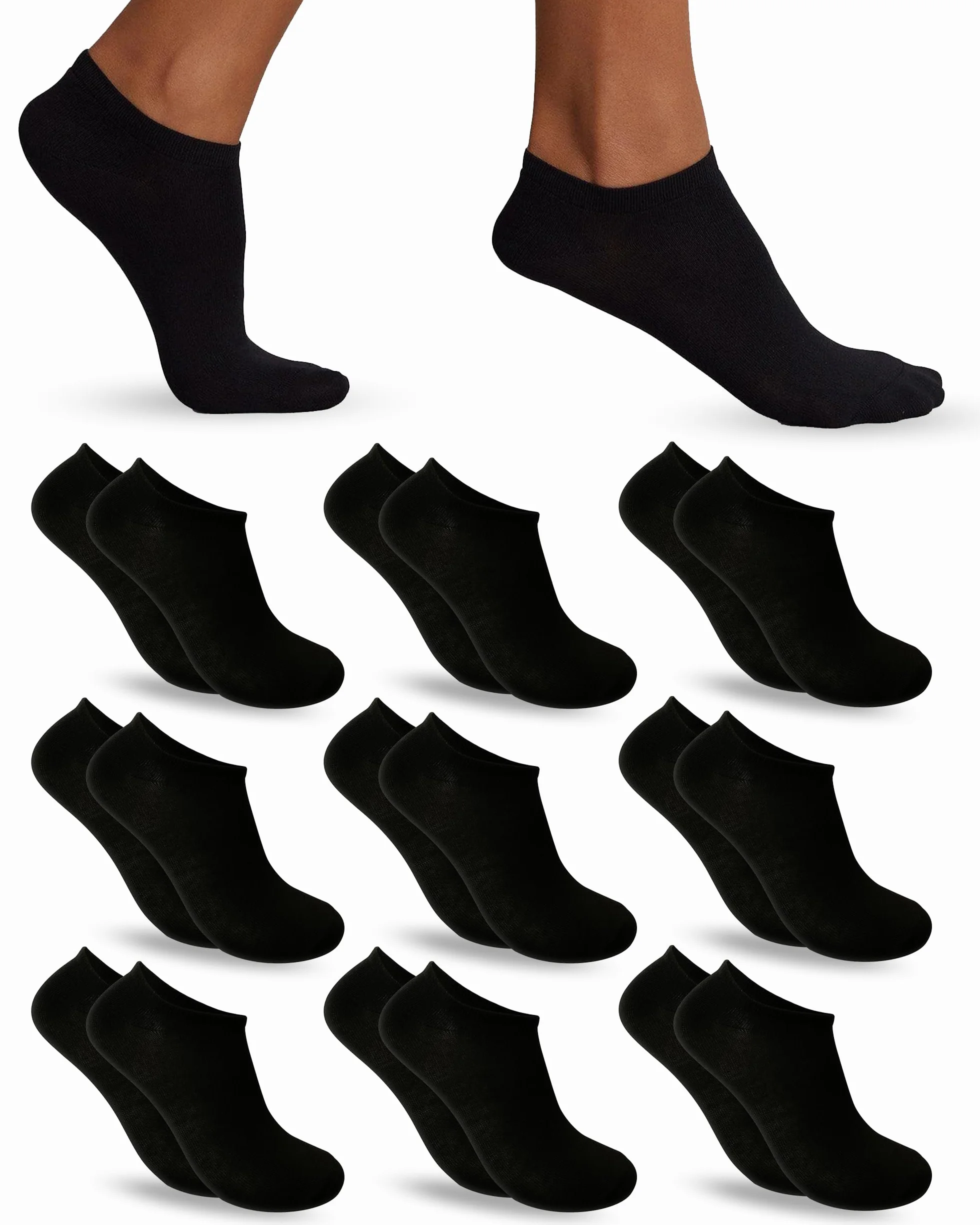Paia Calzini Corti in Cotone Unisex Fantasmini Invisibili Traspiranti Uomo Donna Sport Palestra
