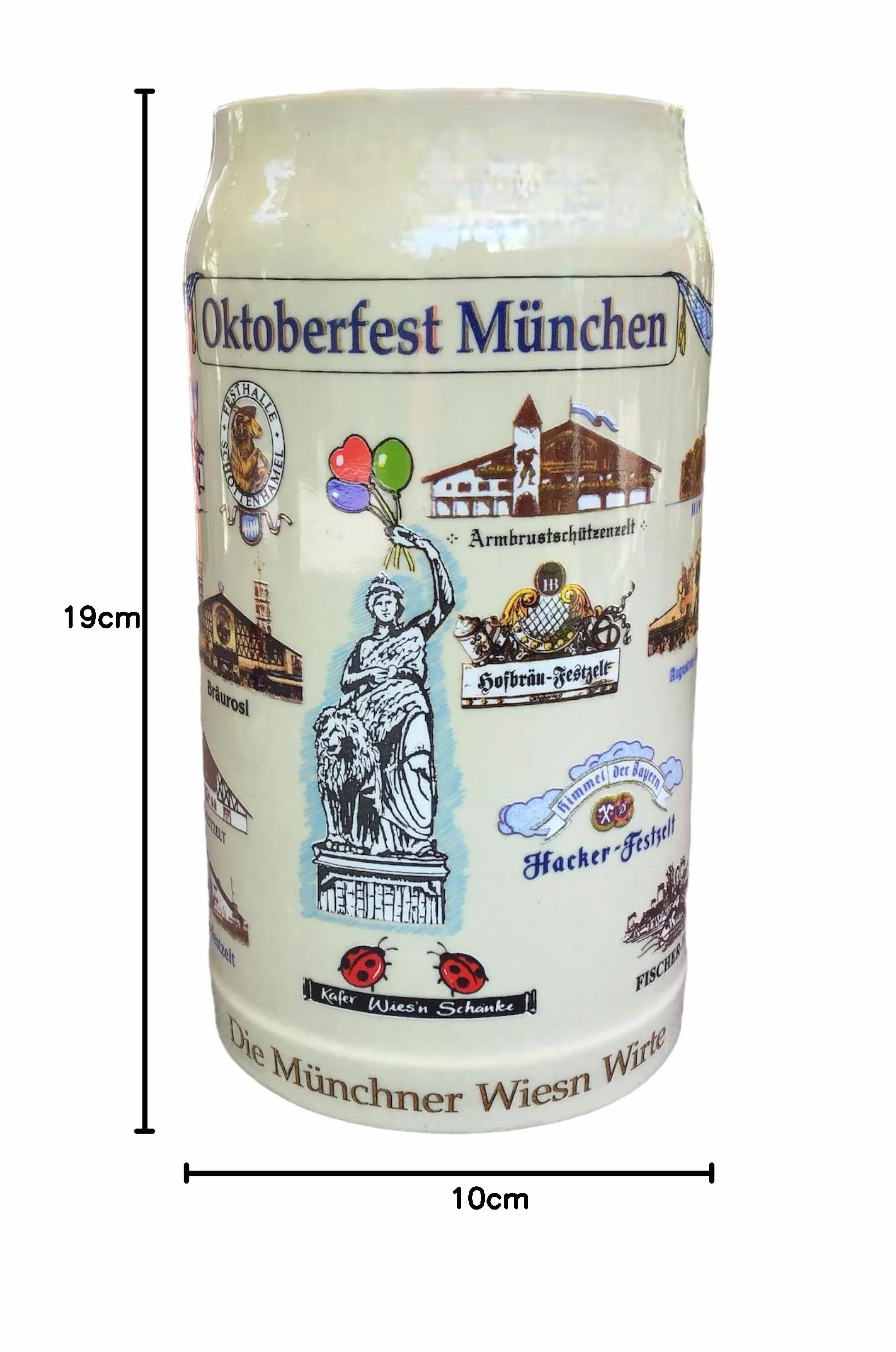 Boccale da collezione originale Oktoberfest 2002 Wiesn Wirtekrug in edizione limitata