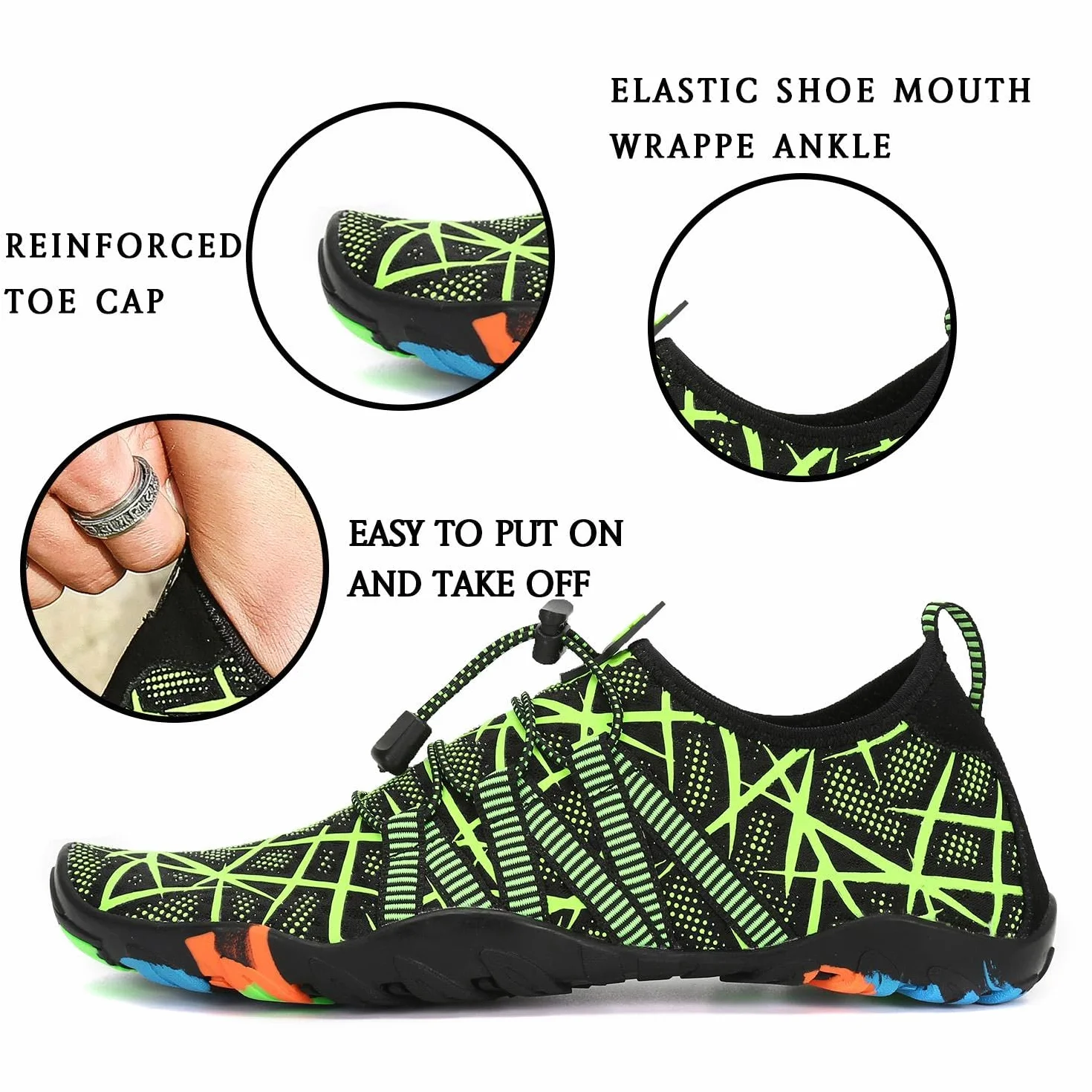 SAGUARO Scarpe da Scoglio Antiscivolo Asciugatura Rapida Uomo Donna Mare Spiaggia Surf Gr.35-48 EU