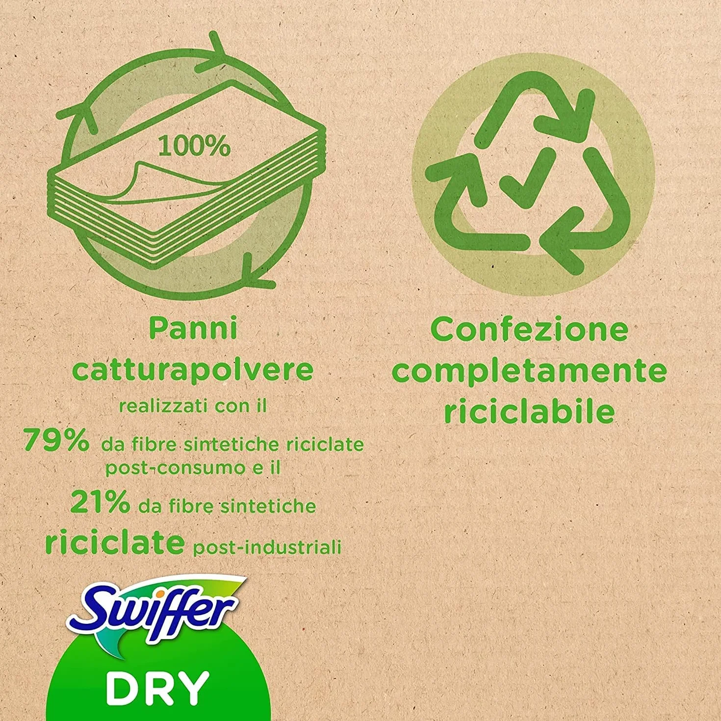 Swiffer Panni Di Ricambio Per Scopa 48 Pezzi, Cattura Polvere Sporco Peli
