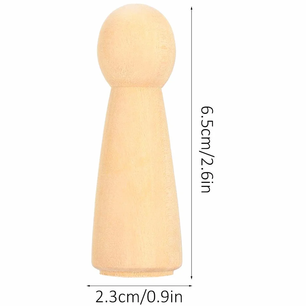 20pcs bambole con piolo in legno figure in legno non finite naturali per pittura d'arte, artigianato fai da te, bambola decorativa per la casa