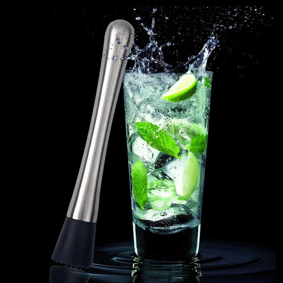 VKI® Pestello per Cocktail, Cocktail Muddler, Acciaio Inox, per Creare Deliziosi Mojito e Altre Bevande a Base di Frutta