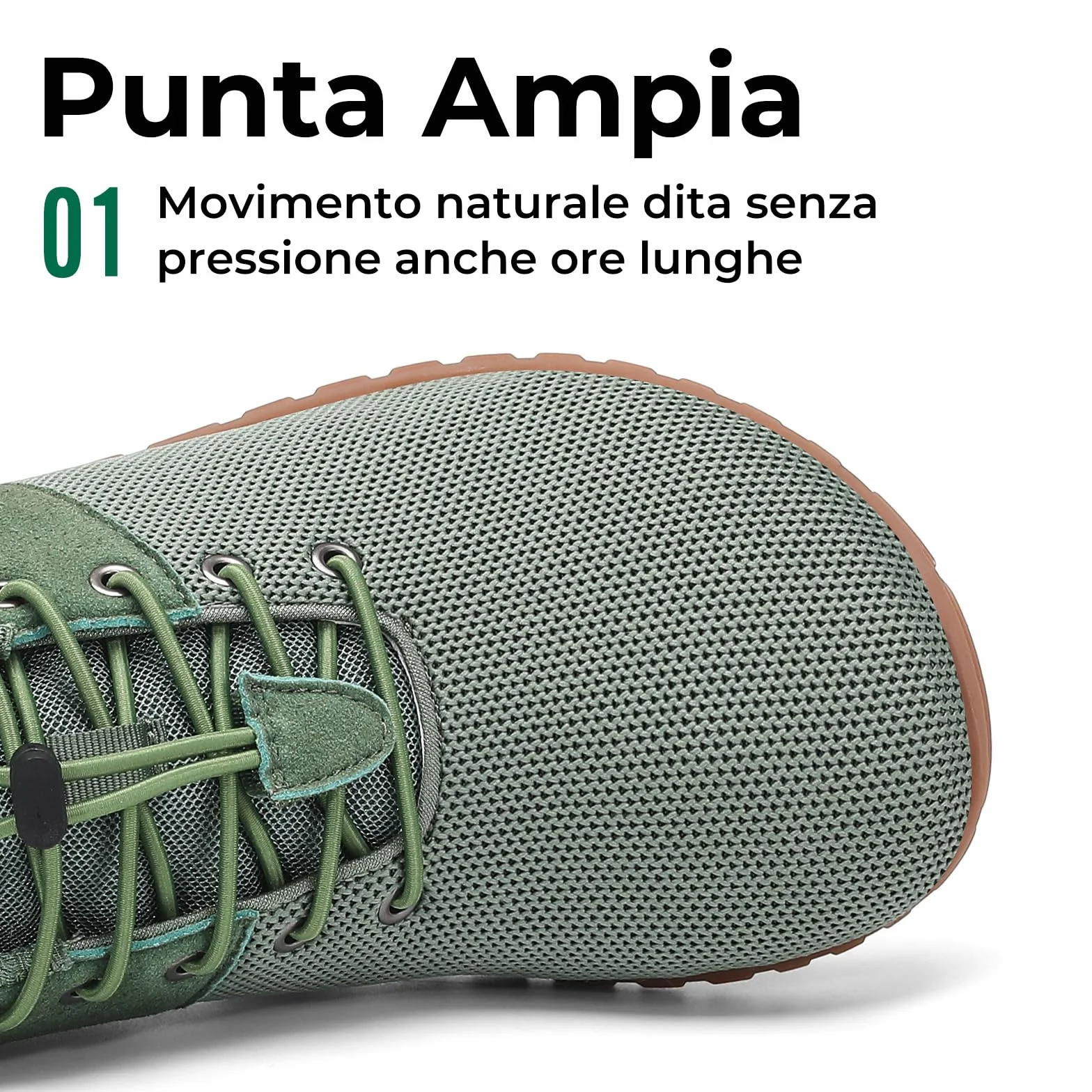 Saguaro Scarpe Barefoot Sportive Punta Larga Camminata Uso Quotidiano, Gr.36-48