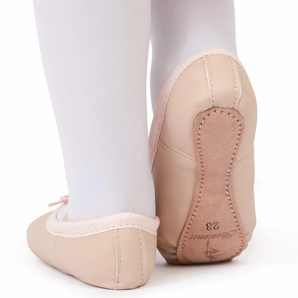 Scarpette da Danza Classica in Pelle per Bambina Ragazze e Donna