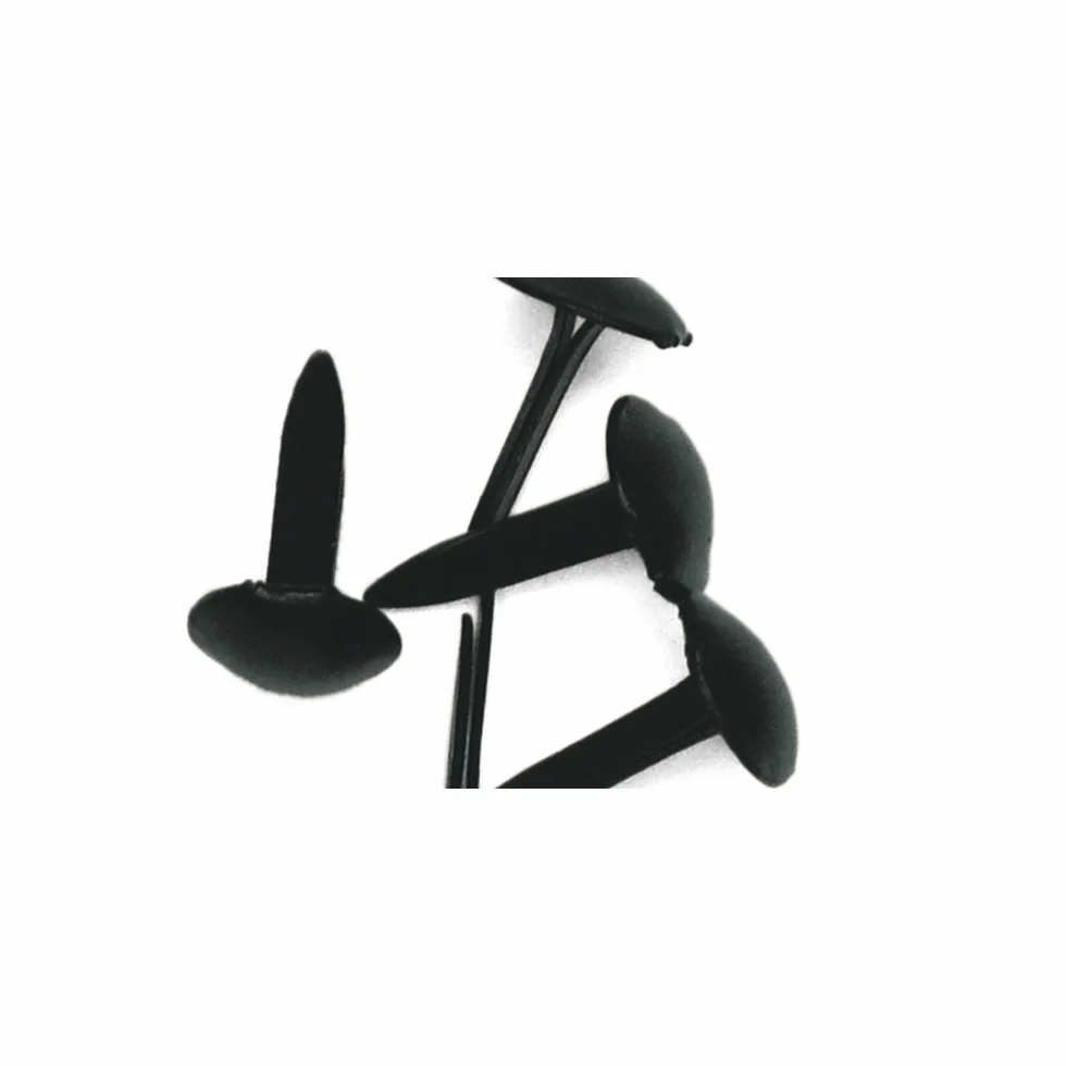 RAYHER – 7871601 – Brads Rotonda, 4 + 8 mm, Confezione da 75 Pezzi, Nero