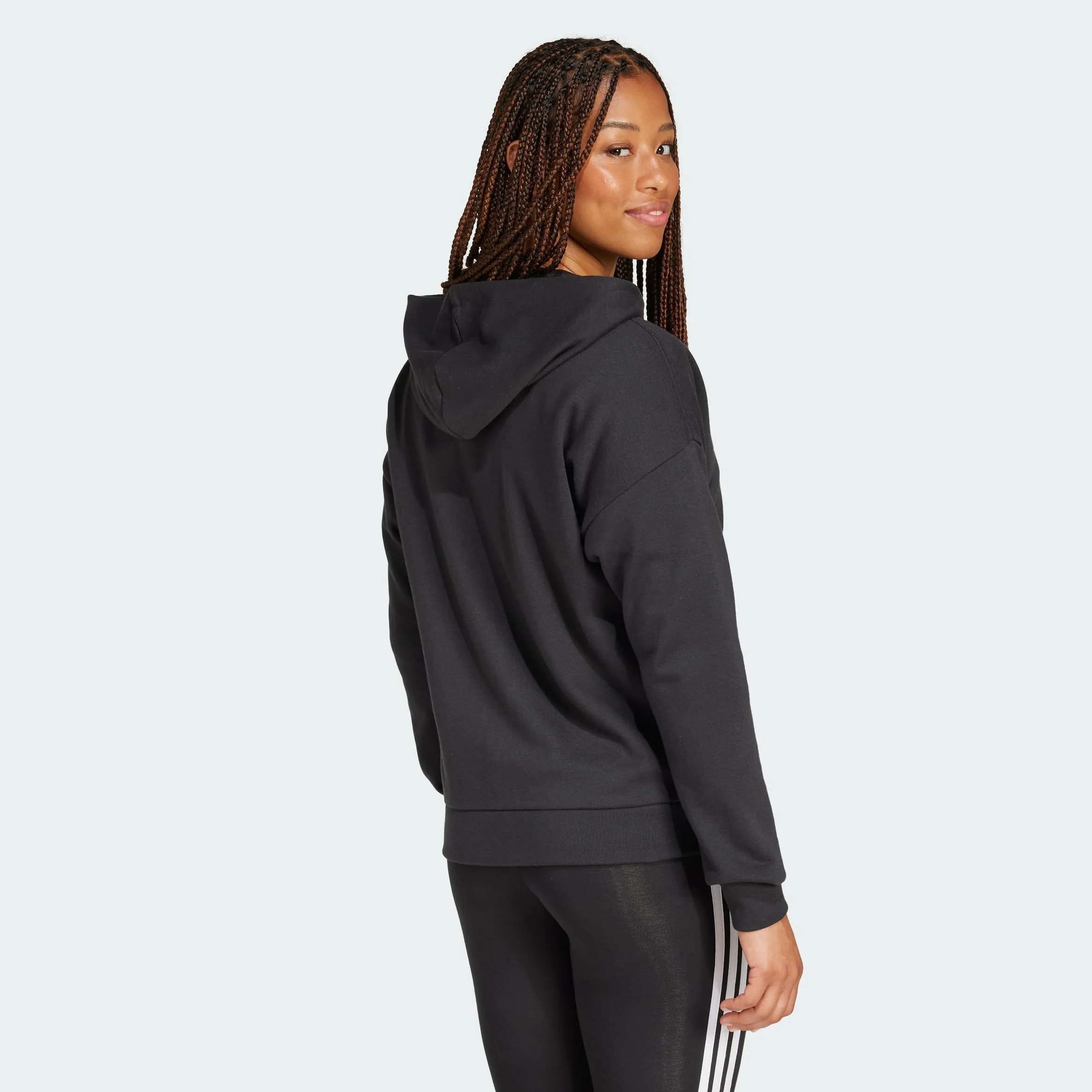 Adidas Donna Essentials Linear Full Zip French Terry Hoodie