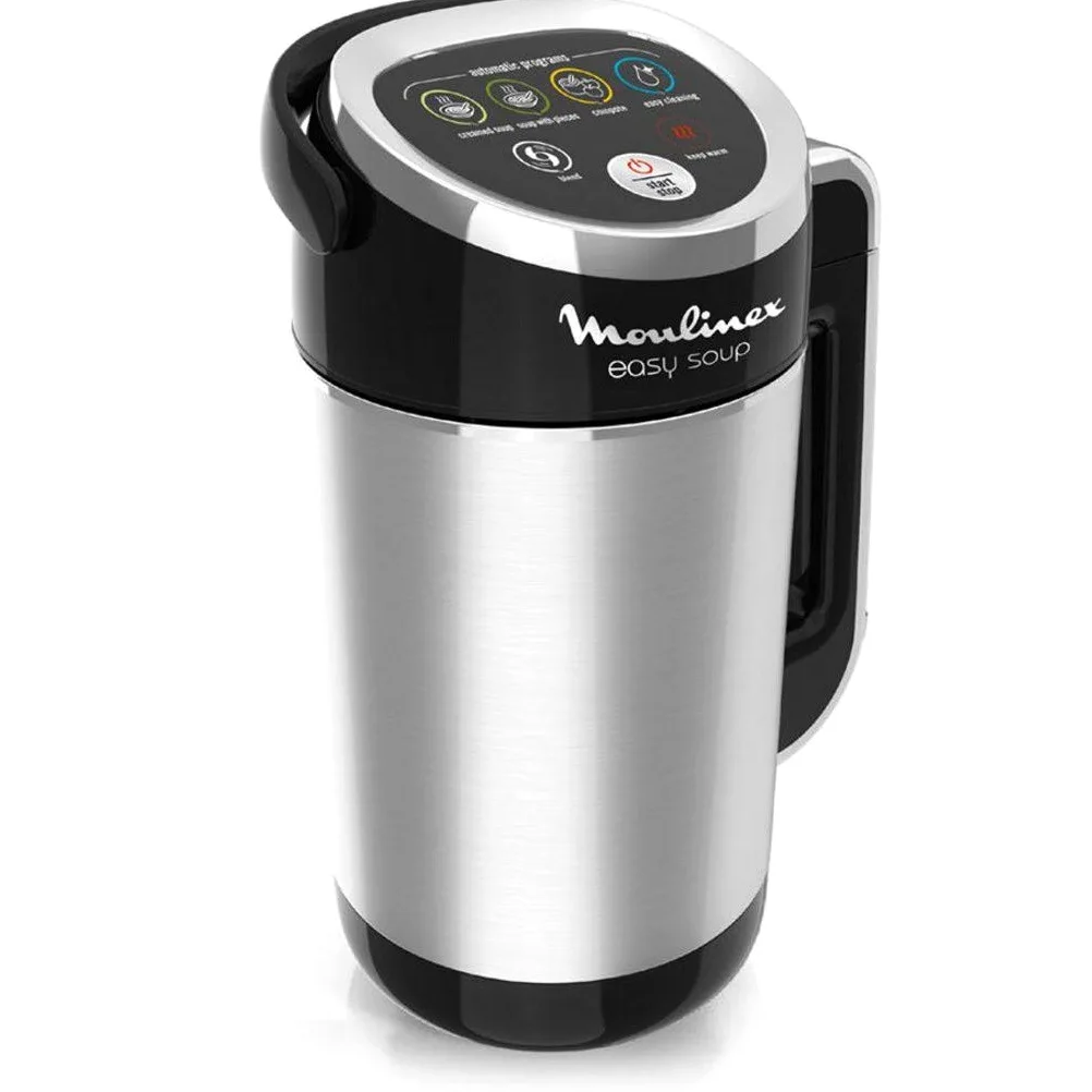 Moulinex Frullatore Chauffant Easy Soup Noir Argento 1000W 3L LM841810