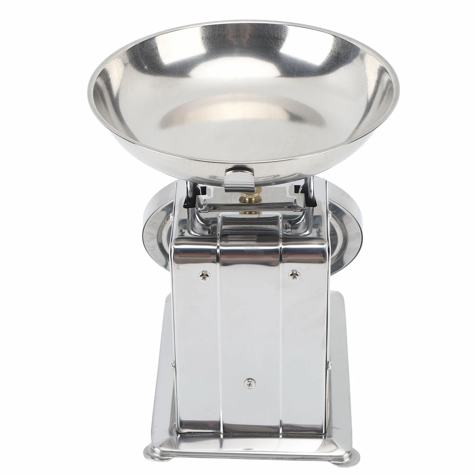 Fockety Bilancia da Cucina Meccanica, quadrante della Bilancia analogica in Acciaio Inox per Alimenti con Ciotola Rimovibile, 2KG o 4KG 2 Dimensioni, Bilancia per Il Peso degli Alimenti (2 kg)