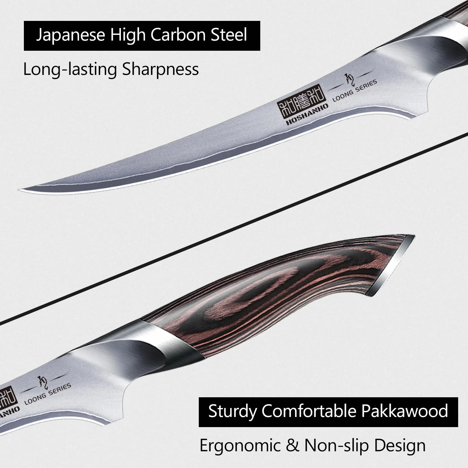 HOSHANHO Coltello per Sfilettare Pesce e Carne 18cm Acciaio Inox