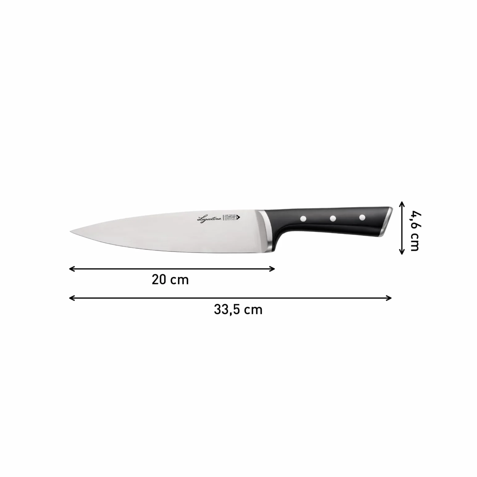 Lagostina Iceforce Coltello da Chef 20 cm Acciaio Inox Lama Raffreddata