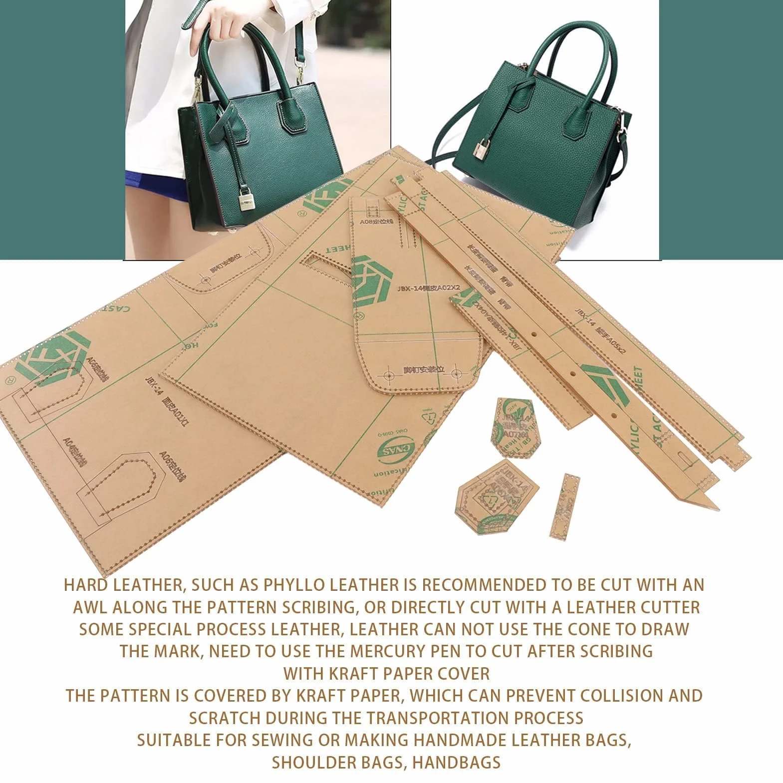 Borsa Acrilico Artigianato Pelle Stencil Kit Modello